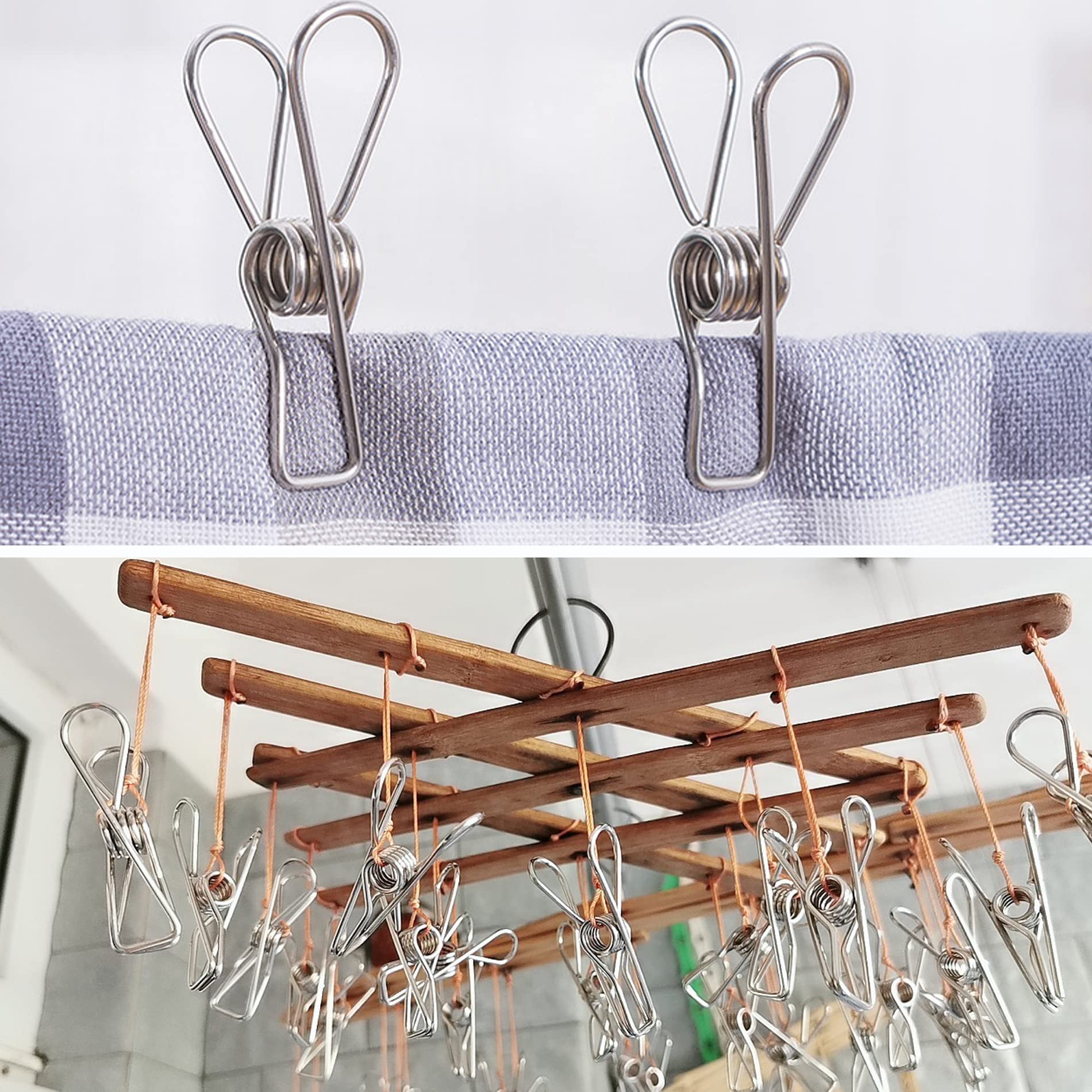 100 Pcs Clothespins Laundry Chip Clips (100 Count)