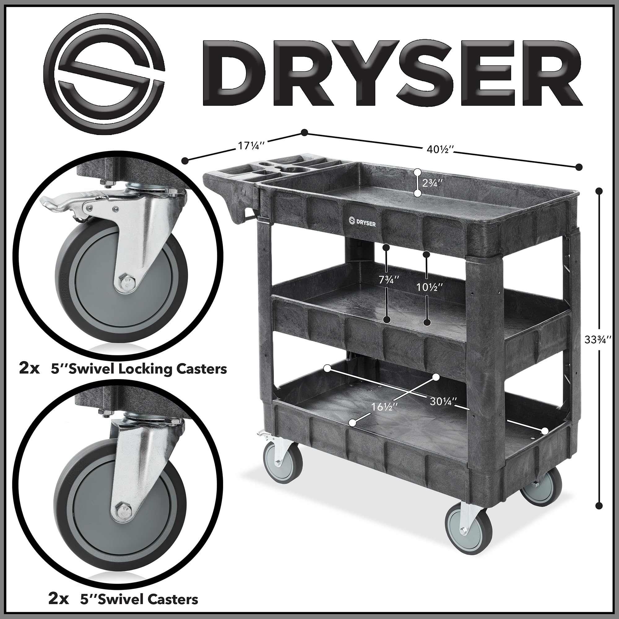 Utility Cart with Wheels