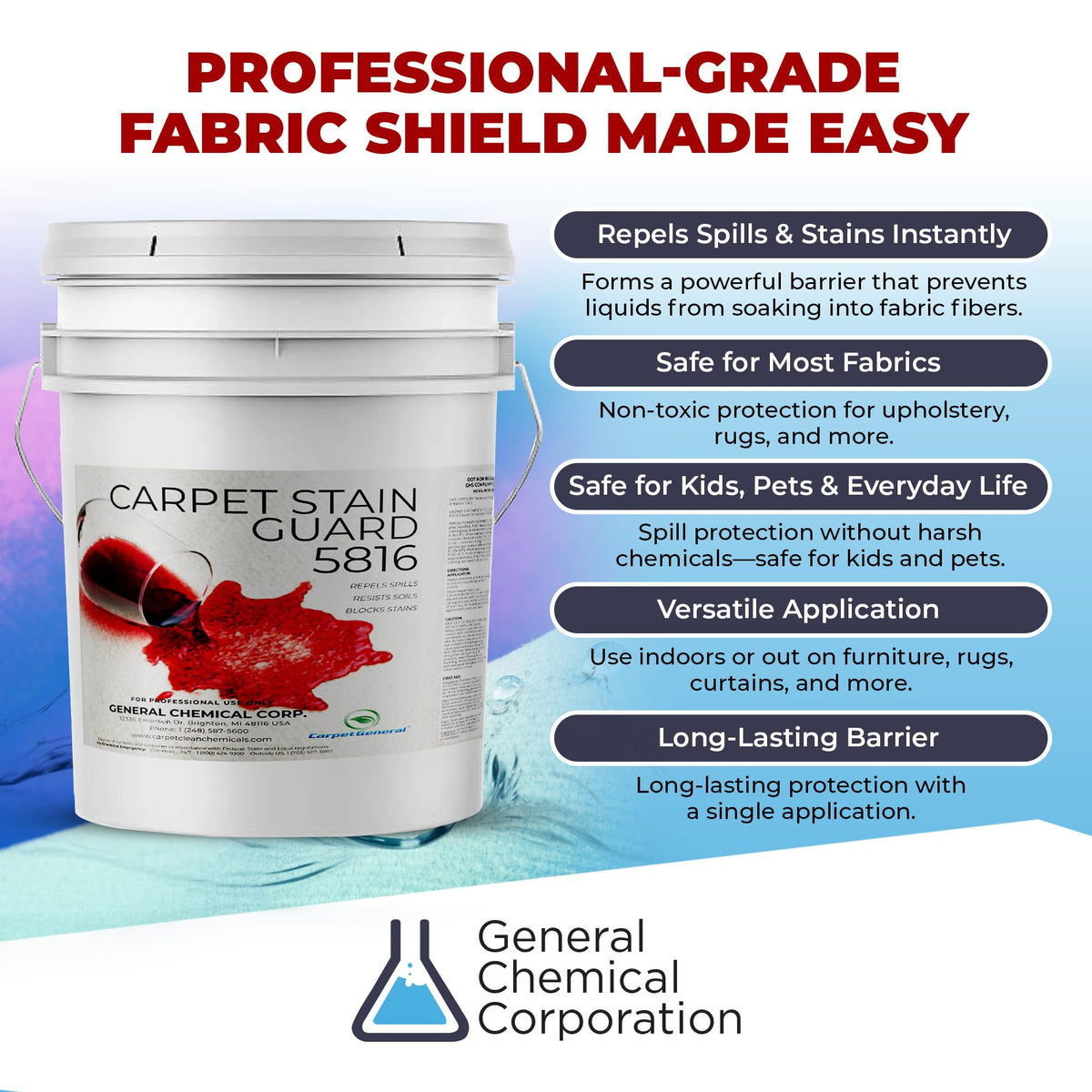 5816 Stain Shield Spray for Carpets and (640 Fl Oz)