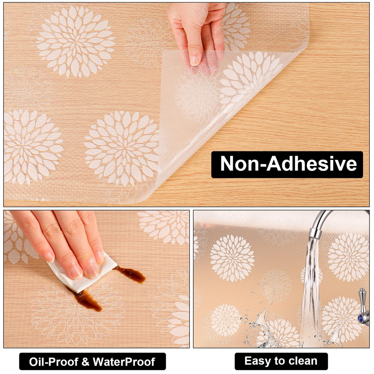 Shelf Paper for Kitchen Cabinets Non Adhesive (856.44 Sq Ft)