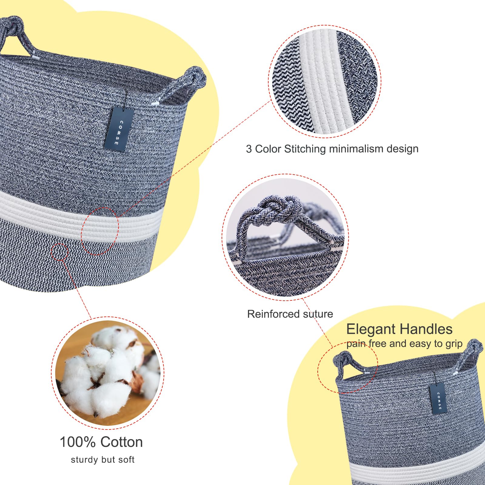 Tall Woven Blanket & Laundry Basket