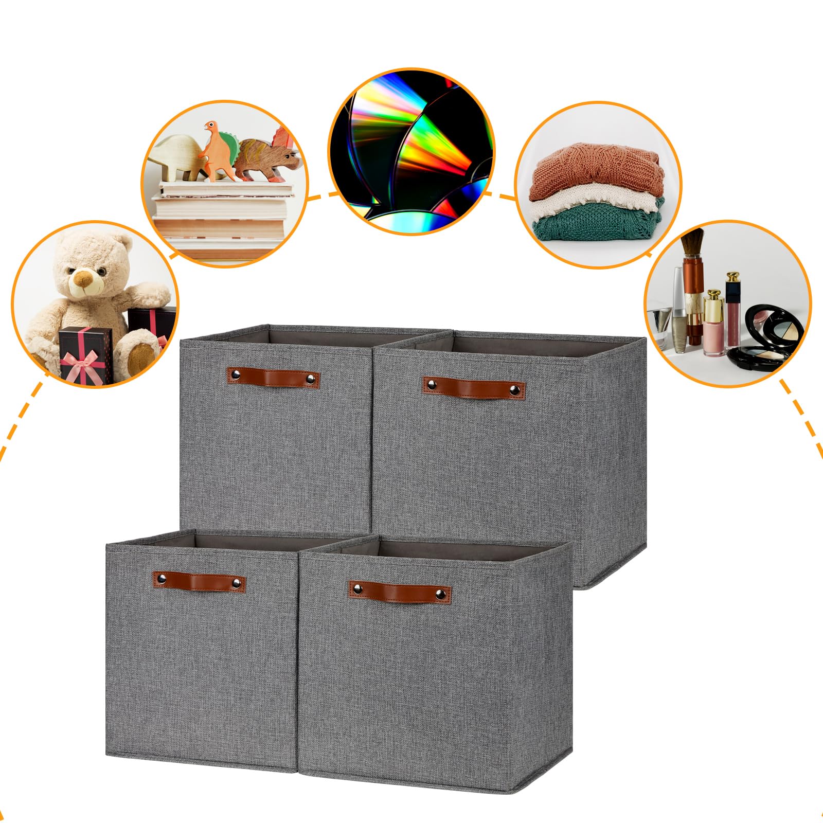 Fabric Storage Cubes (4 Count)
