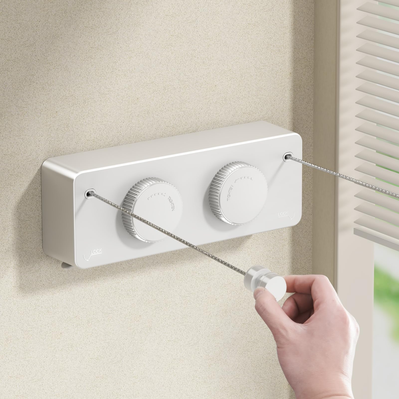 Retractable Twin Clothesline Indoor (27.6 Foot)
