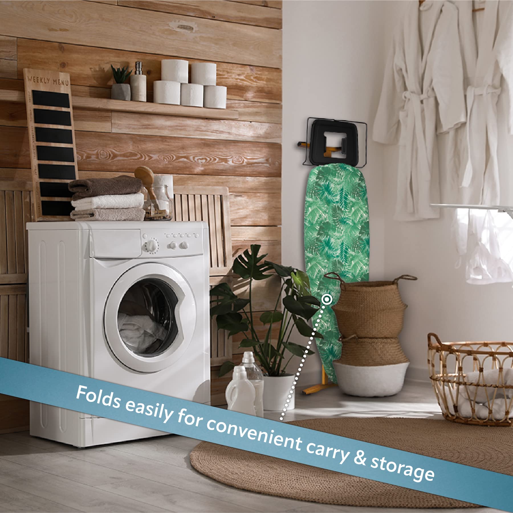 Pro Luxury Ironing Board Beech Wood Legs