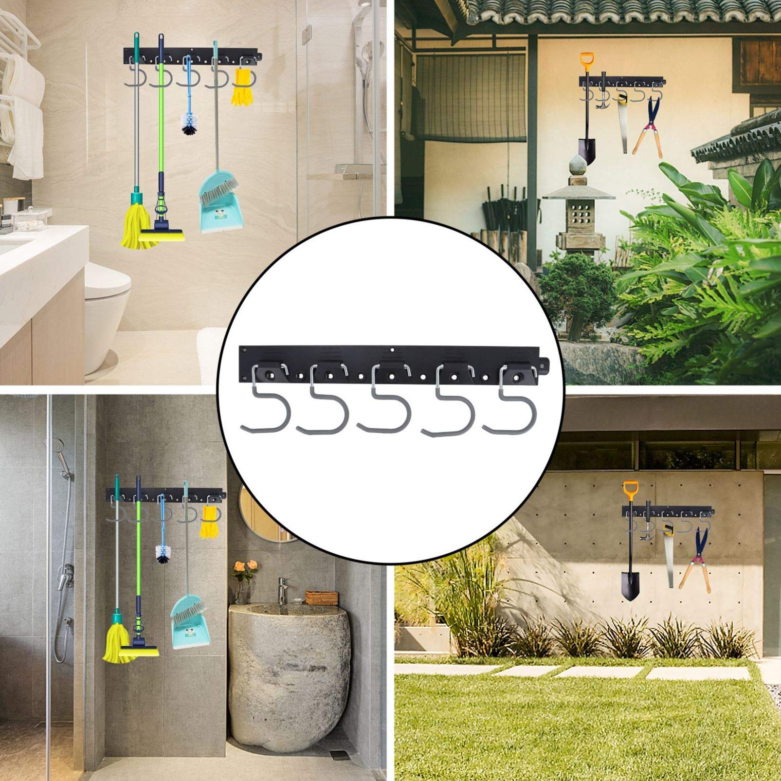 Garage Tool Organizer Wall Mount Tool Organizer Broom Rack Random Color