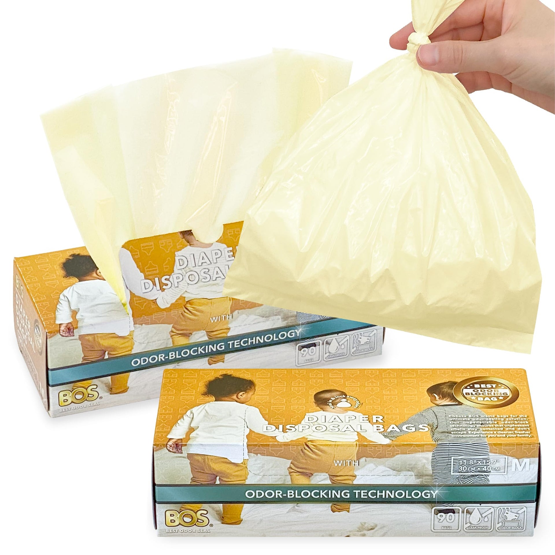 Odor Sealing Dirty Diaper Trash Bags (90 Count)