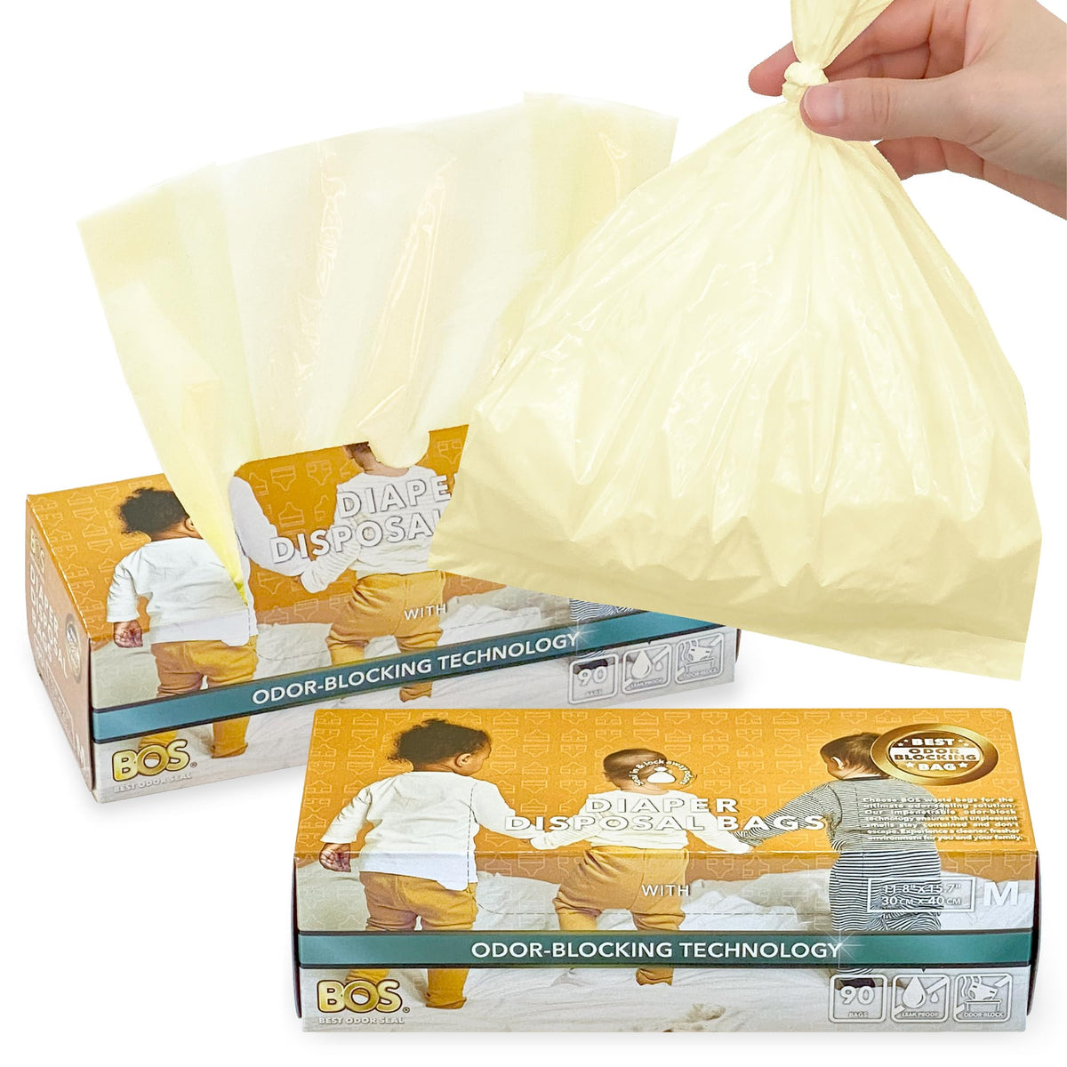 Odor Sealing Dirty Diaper Trash Bags (90 Count)