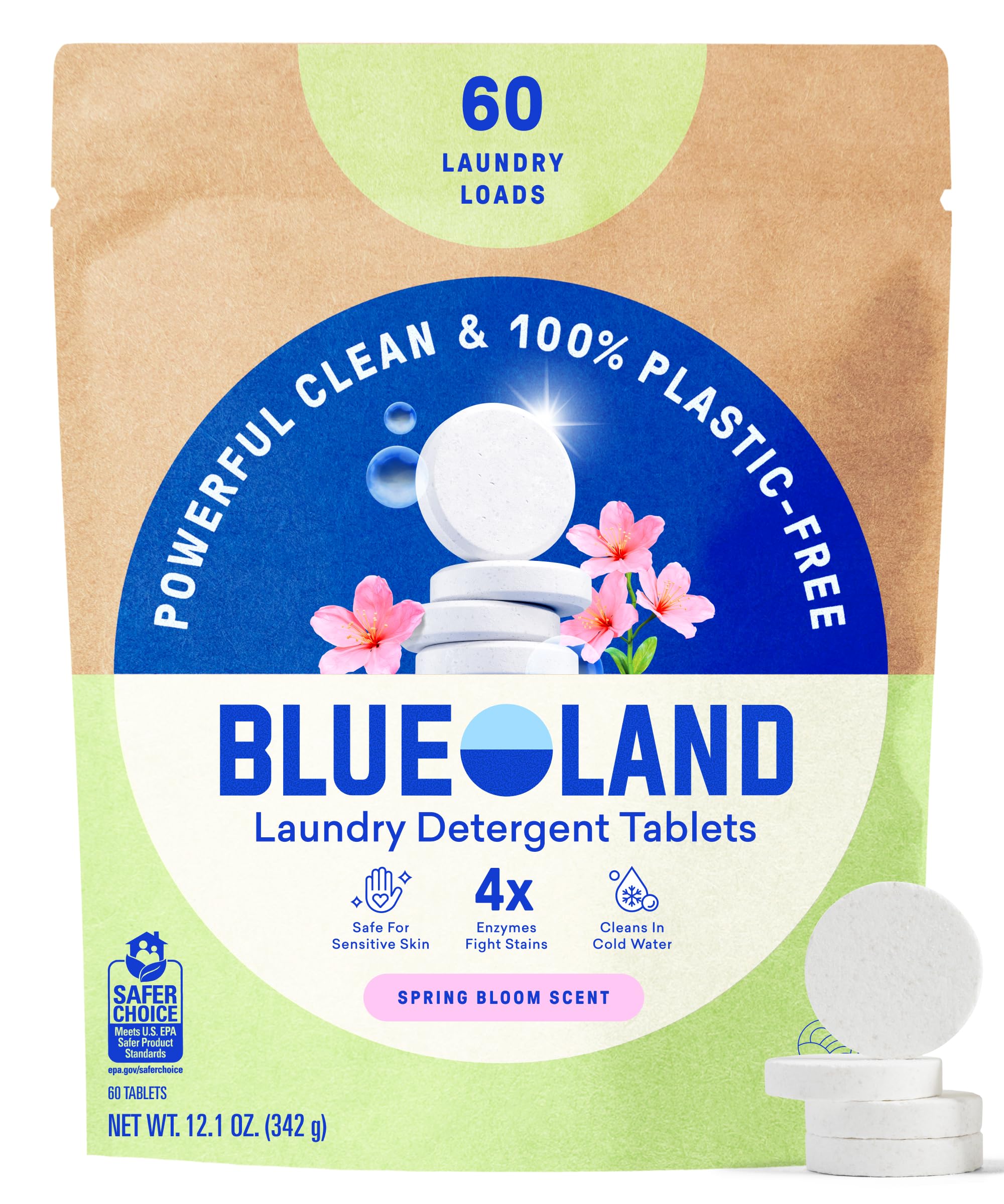 100% Plastic Free Laundry Detergent Tablets (60 Count) - ModHome Supplies