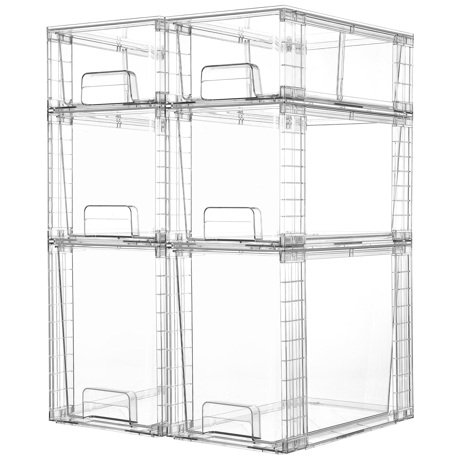 Clear Stackable Storage Drawers (6 Count)