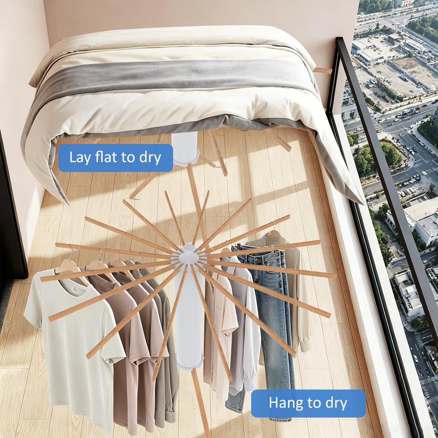Tripod Foldable Clothes Rack