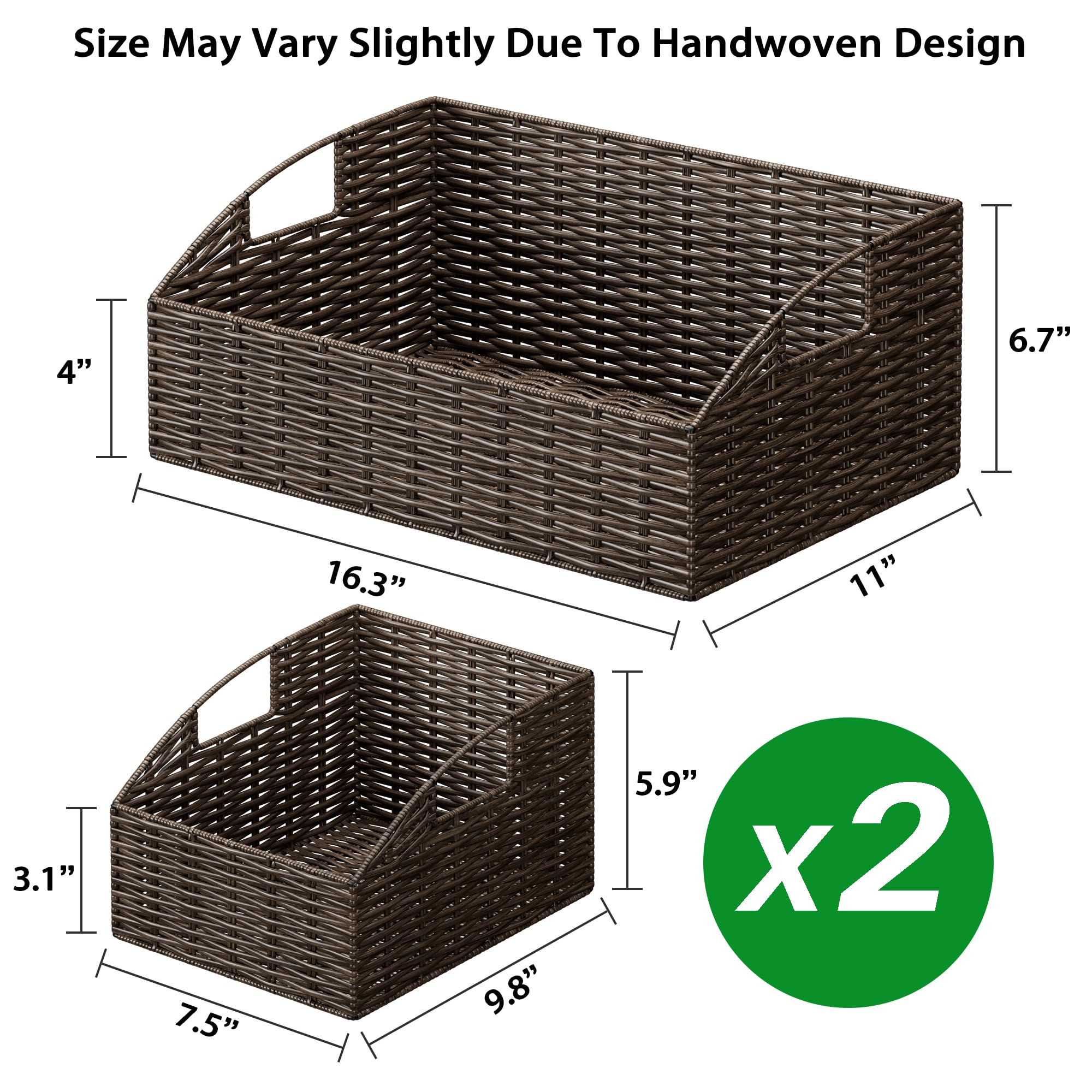 Pantry Baskets for Organizing (3 Count)