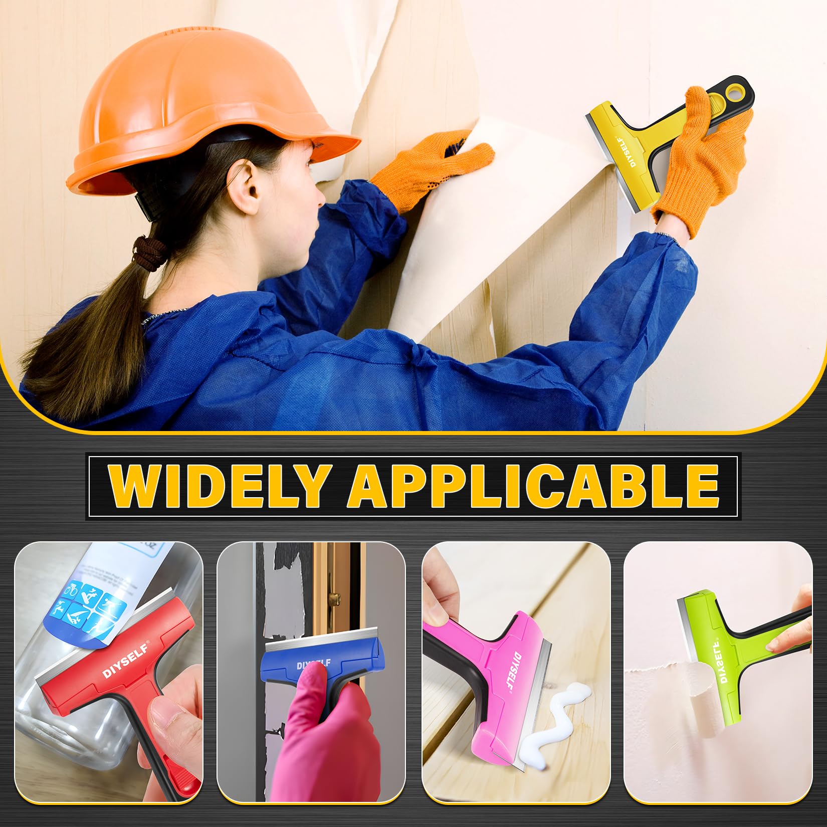Floor Scraper with 10 Extra 4" Razor Blades
