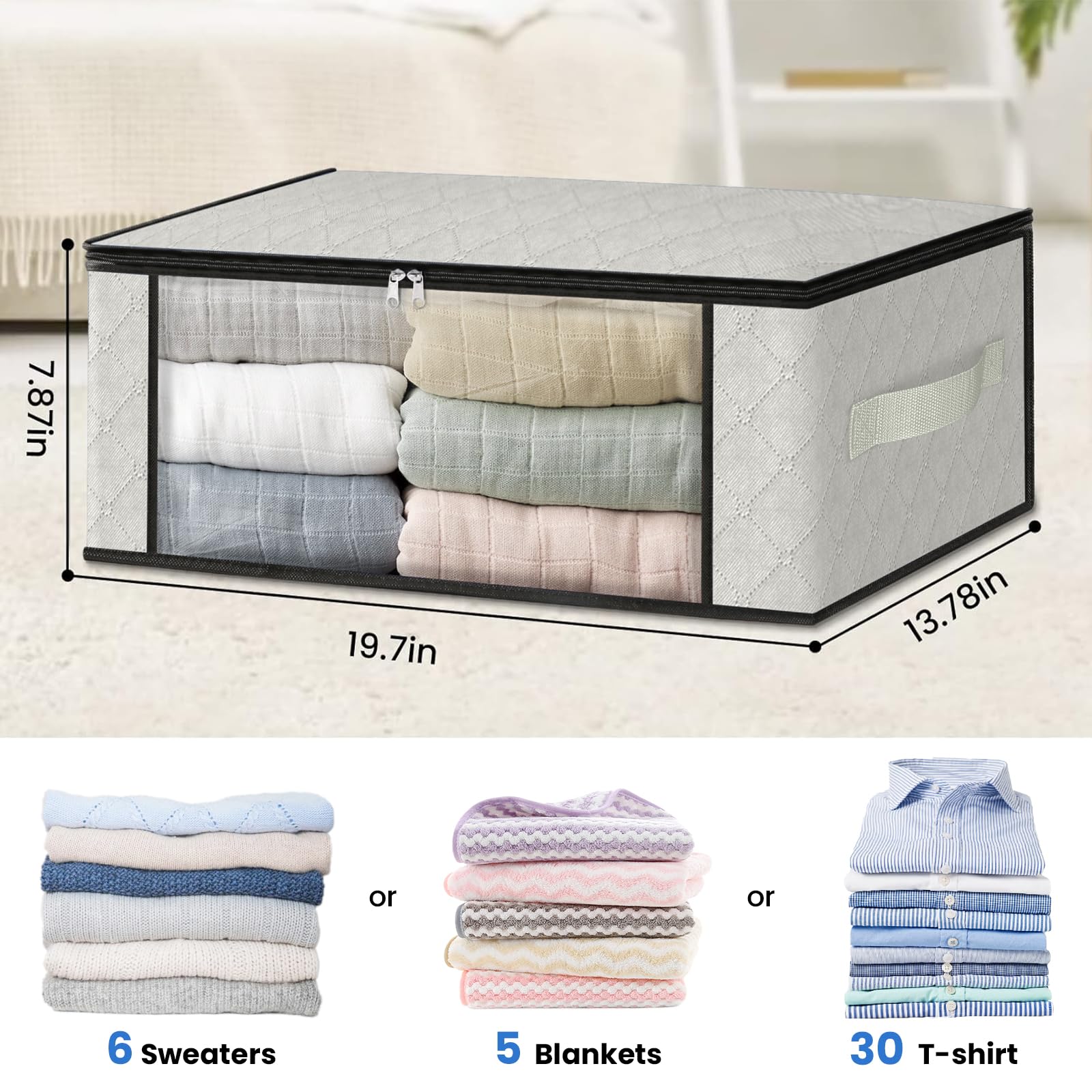 10 Pack Clothes Organizer Storage Bags (10 Count)