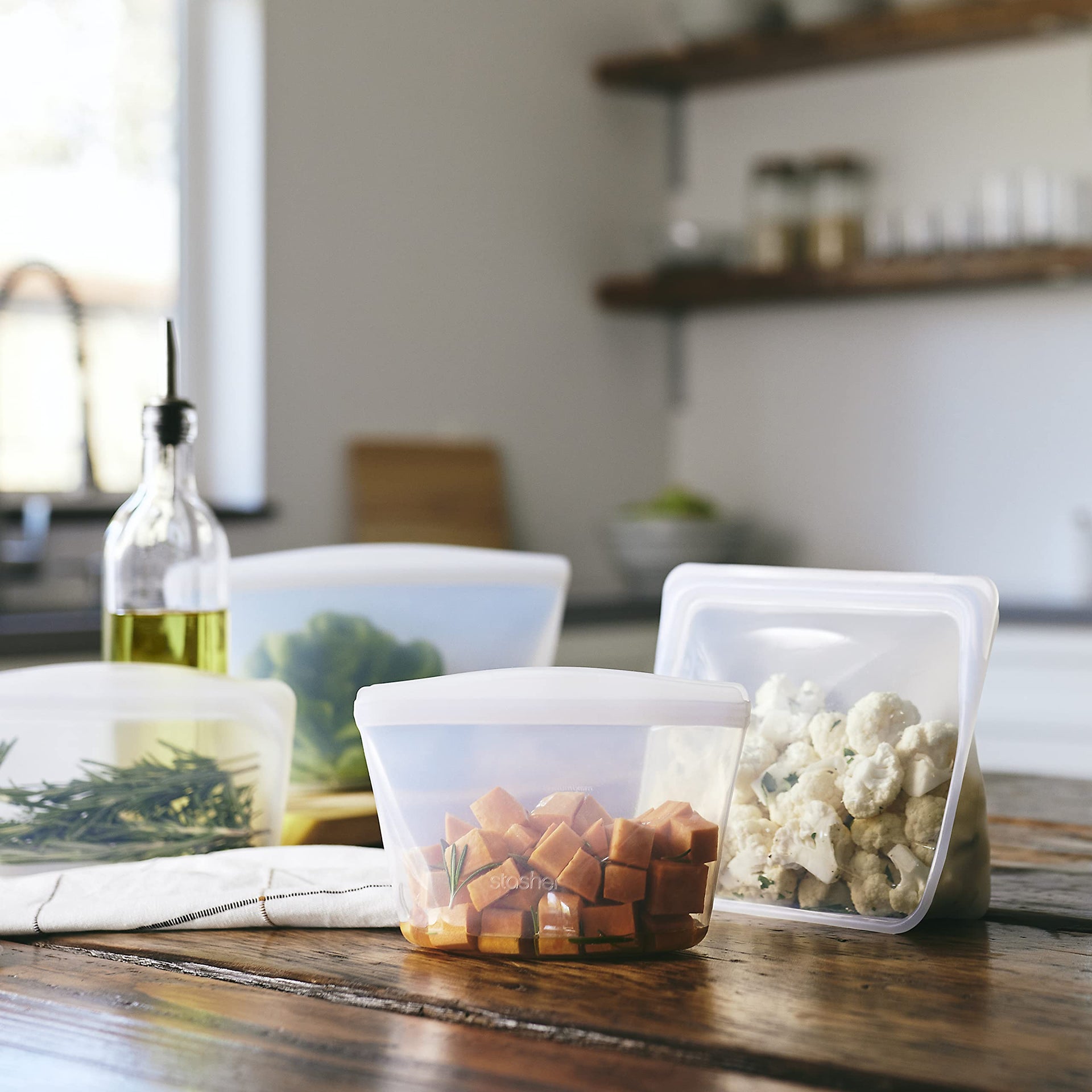 Premium Reusable Silicone Food Storage Bowl