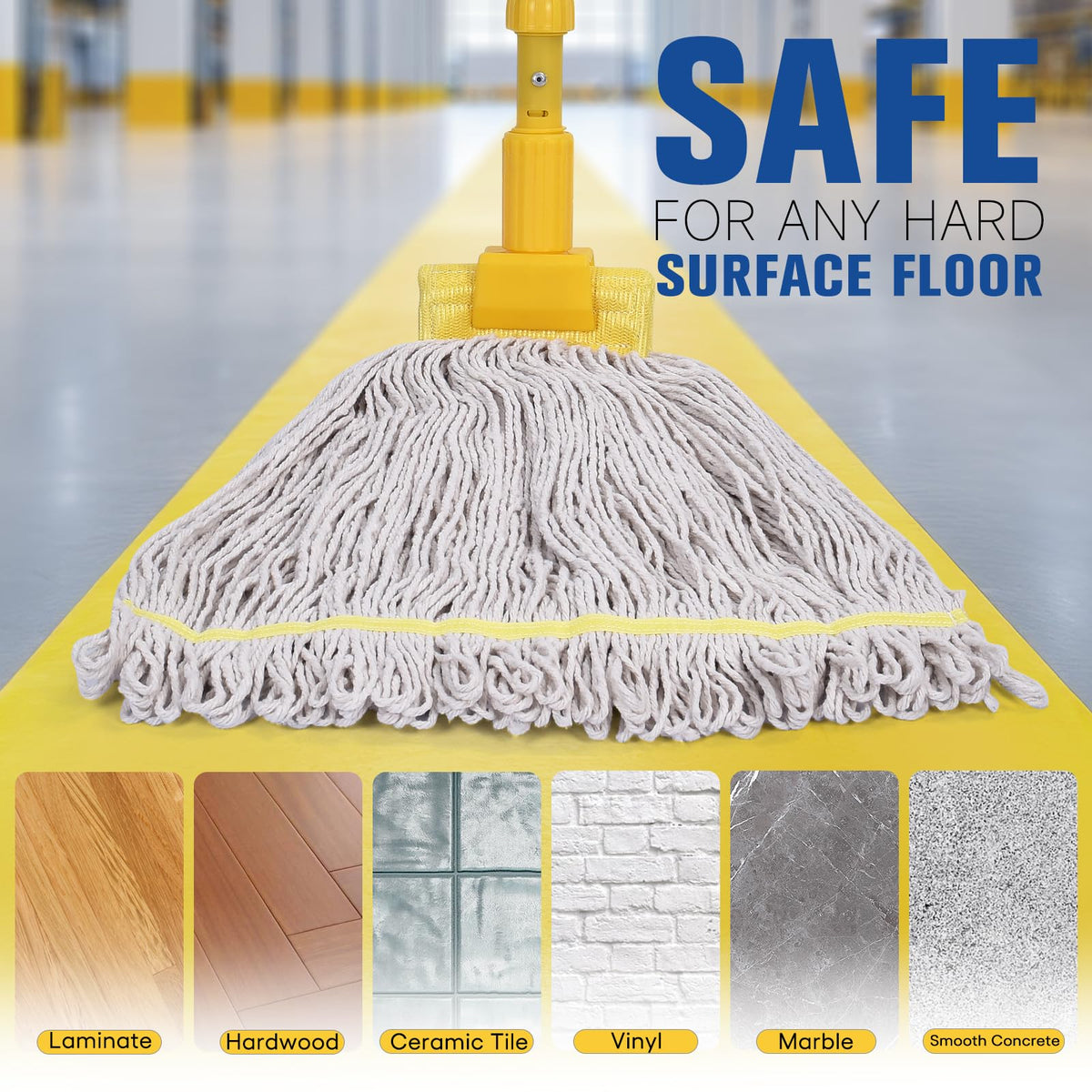 Matthew Cleaning Commercial Mop Head Replacement (12 Count)