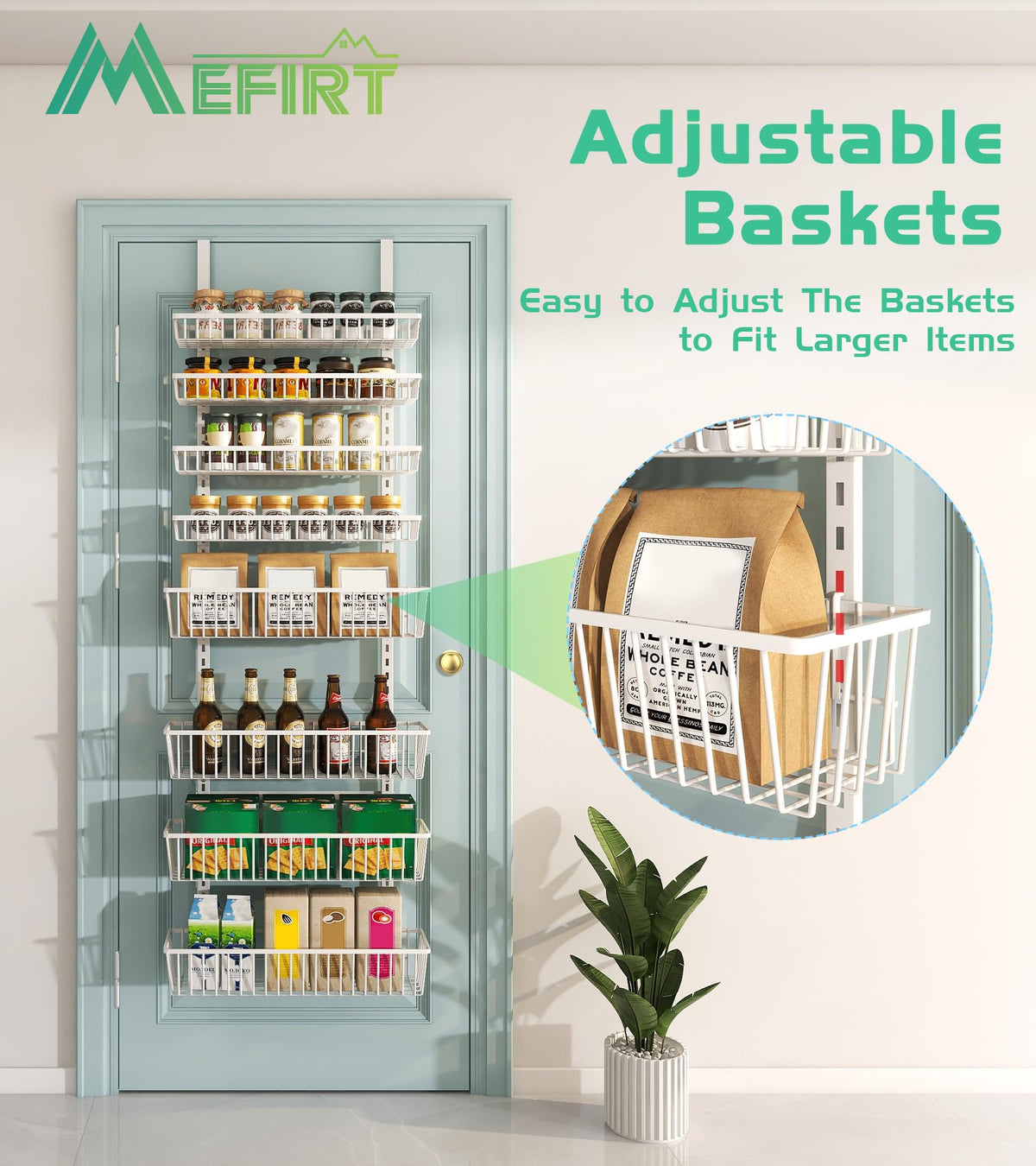 Over The Door Pantry Organizer (8 Count)
