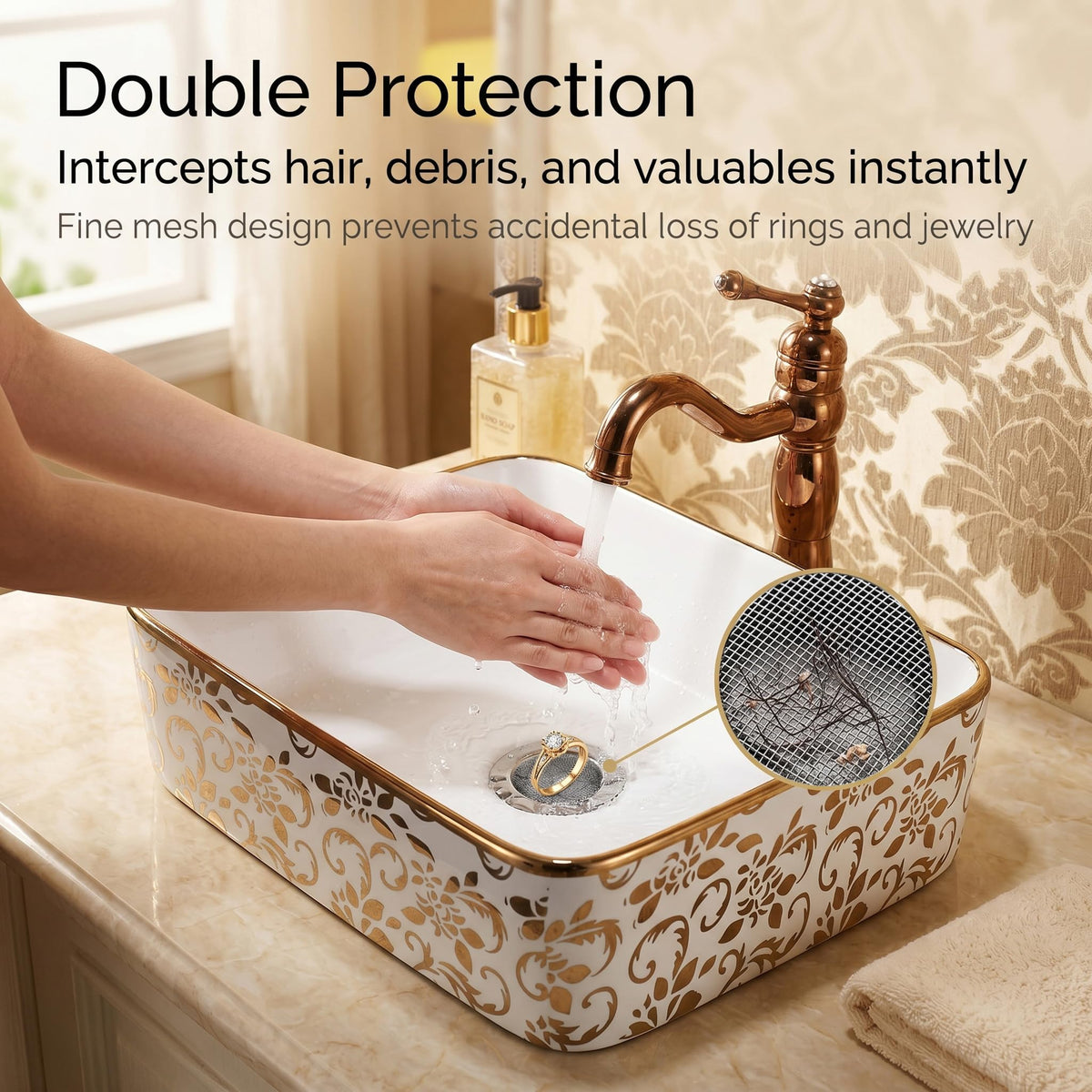 2PCS 1.50" Bathtub Hair Catcher (2 Count)