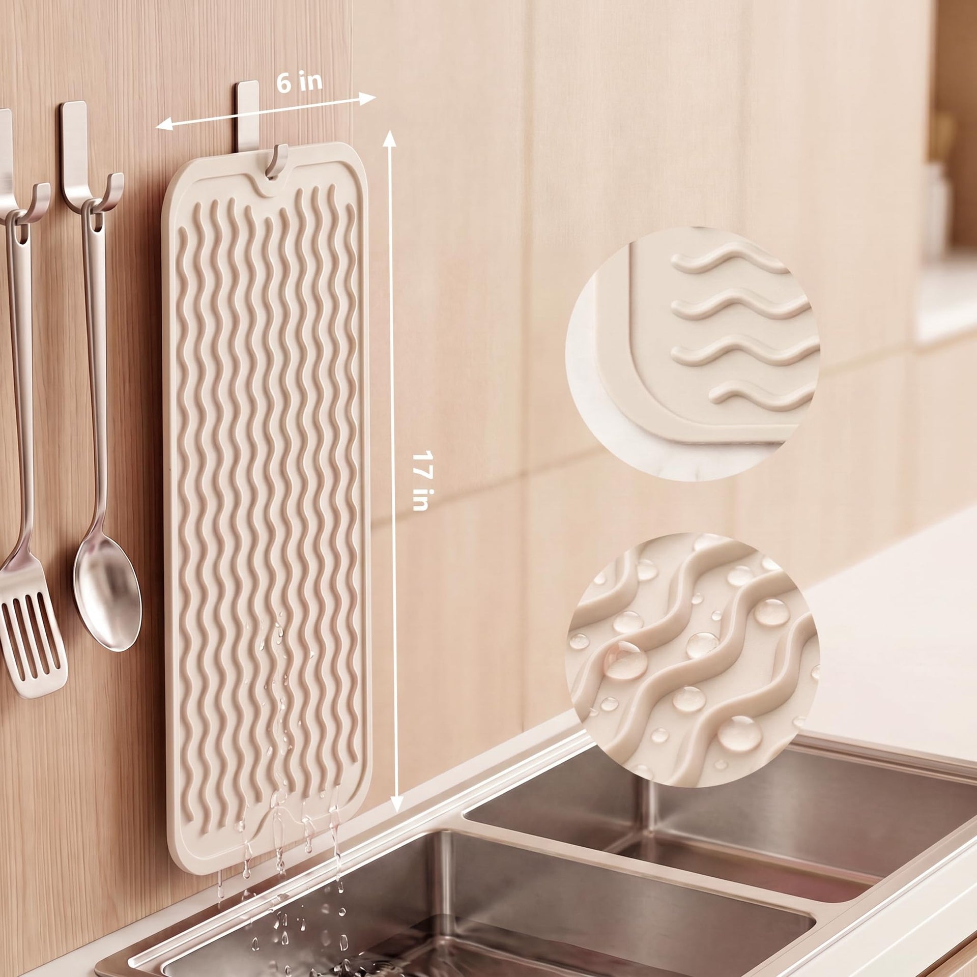 Silicone Dish Drying Mat for Multiple Usage