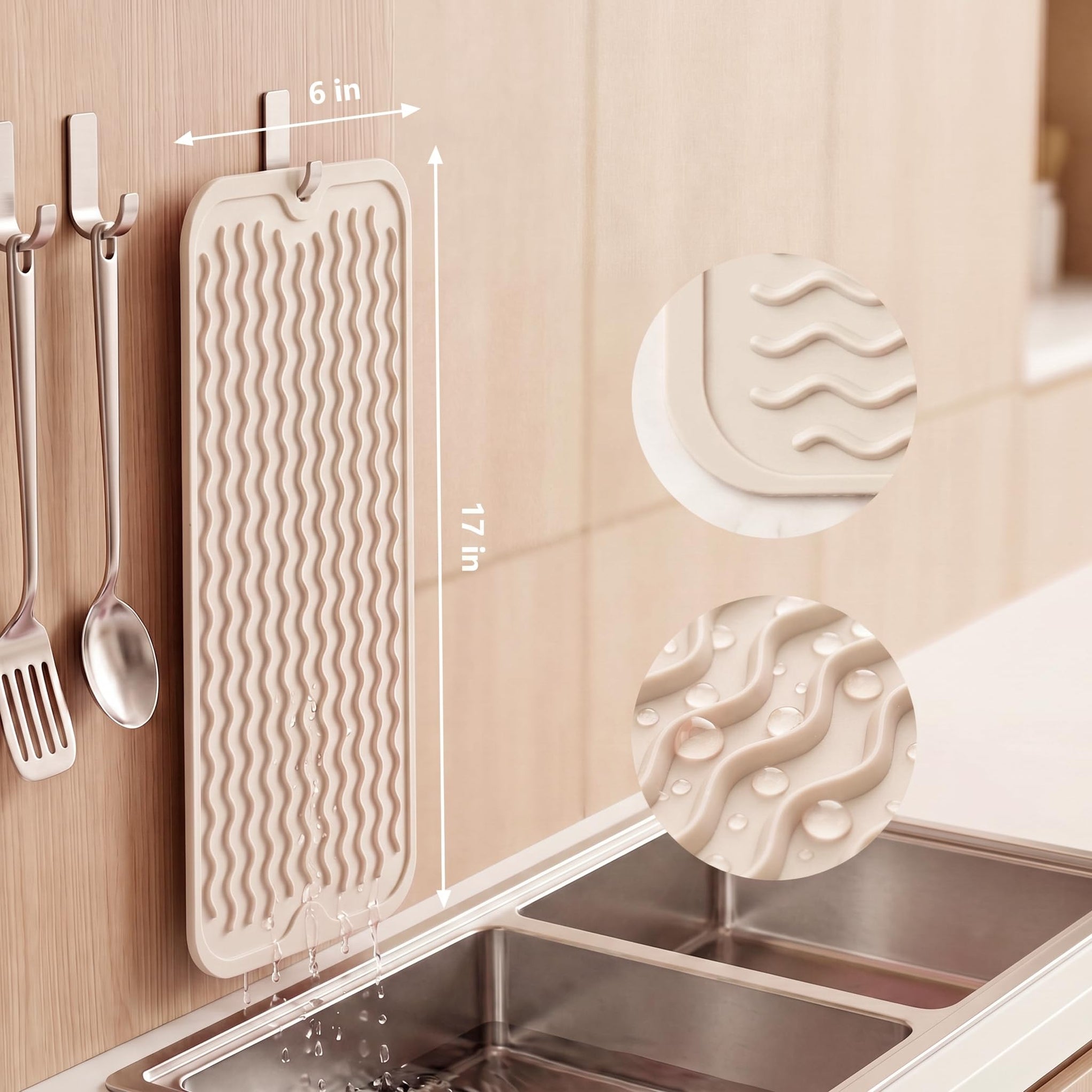 Silicone Dish Drying Mat for Multiple Usage