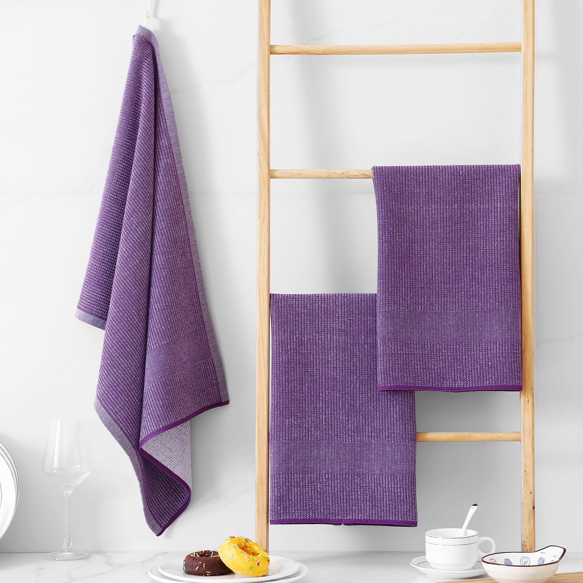 380 GSM Cotton Premium Kitchen Towels 12 Pack (12 Count)
