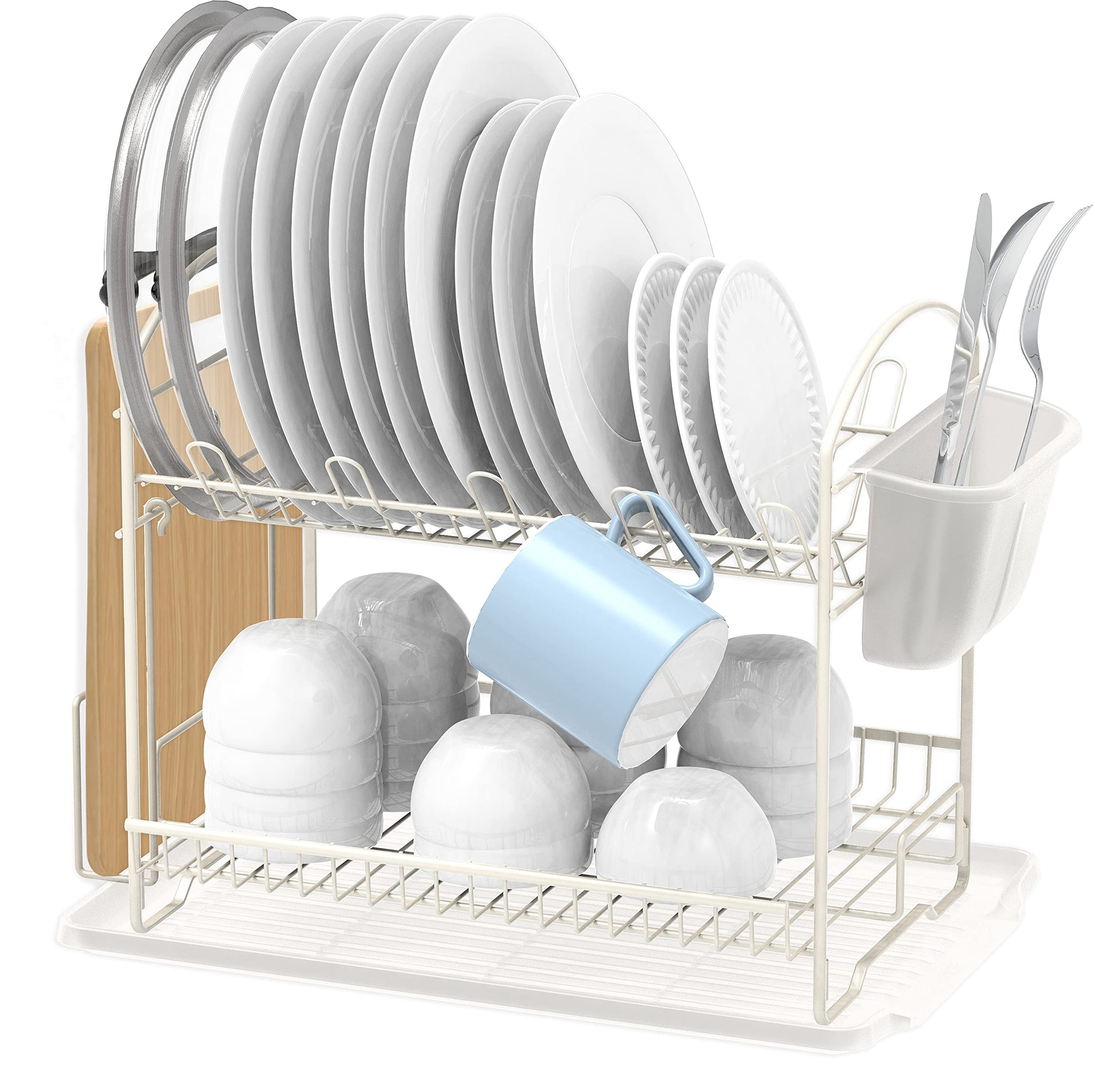 2 Tier Dish Rack with Drainboard