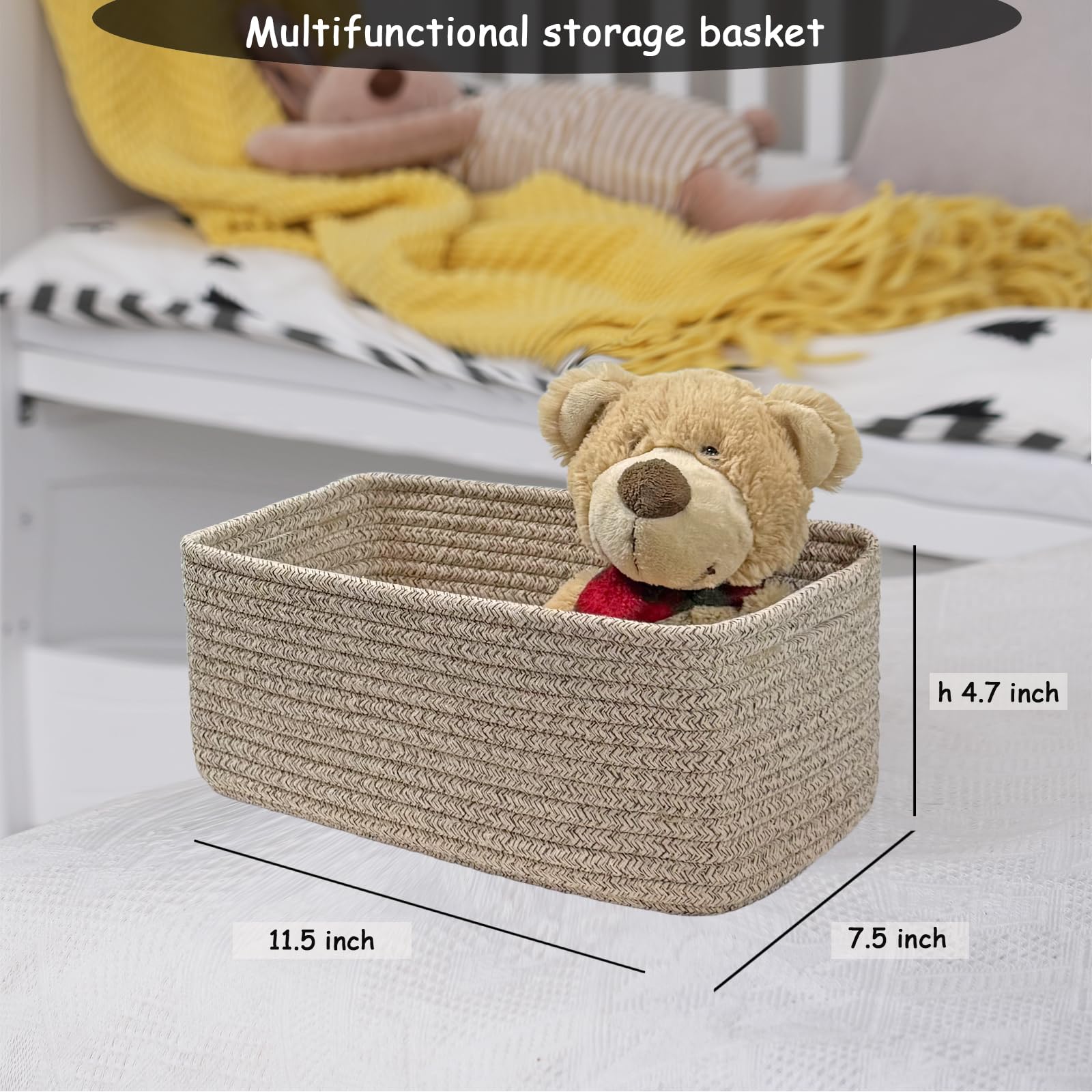 COMFY HOMI 11.5"x7.5"x4.7" Storage Baskets for Organizing (3 Count)
