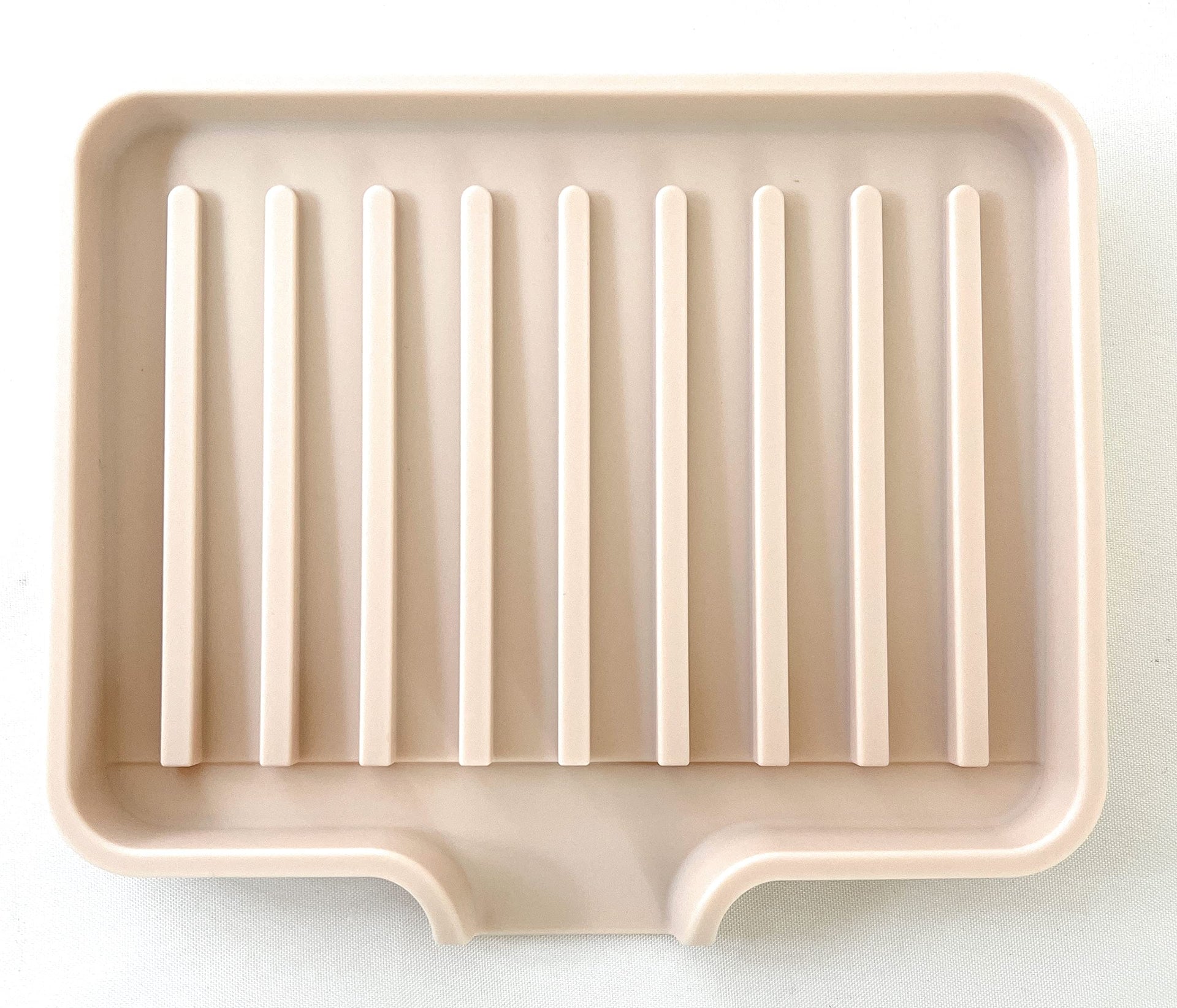Silicone Soap Dish Tray and Sponge Holder with Drain Chute (2 Count)