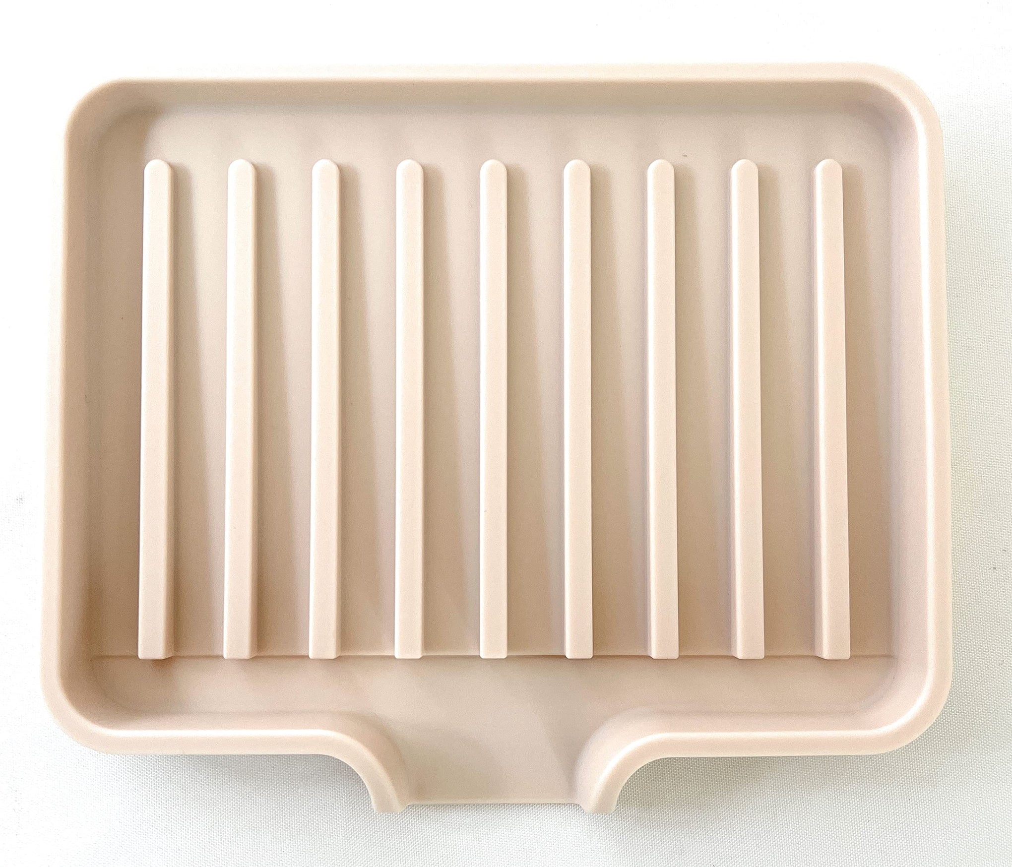Silicone Soap Dish Tray and Sponge Holder with Drain Chute (2 Count)