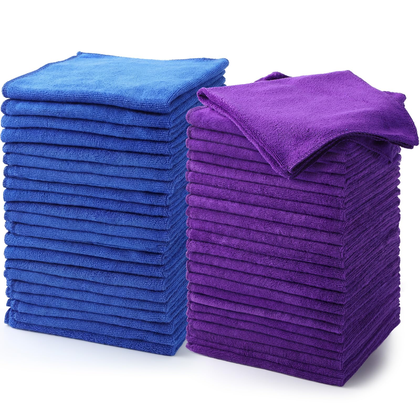 60 Pcs Microfiber Cleaning Cloths for Cars 16 x 16 Inch Ultra Absorbent Car Towels Drying Reusable Cleaning Supplies House Kitchen Window Microfiber Towel (60 Count)
