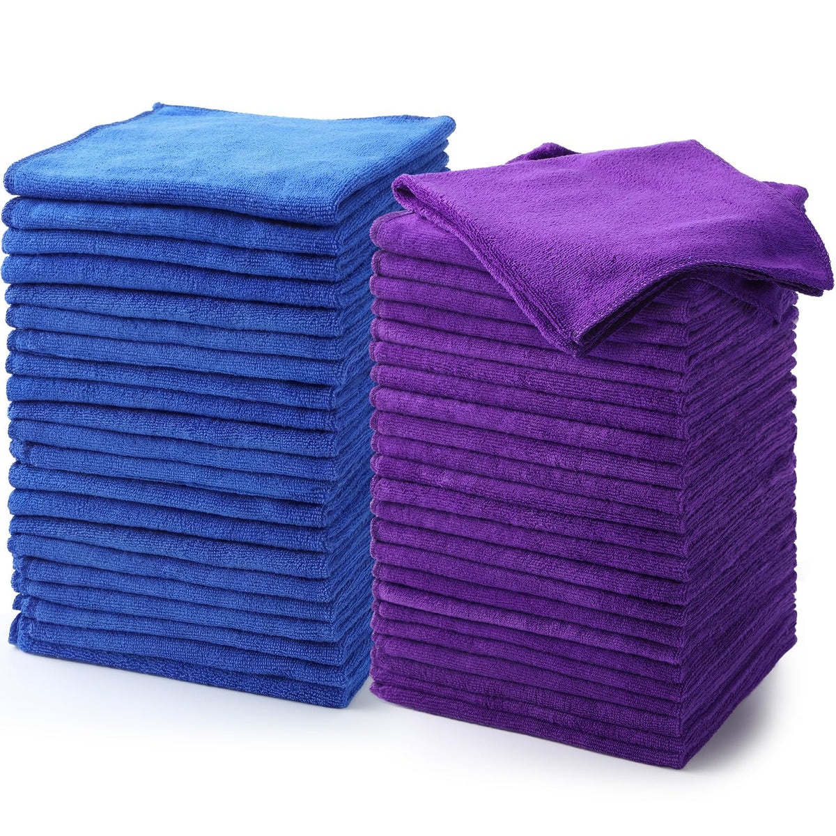 60 Pcs Microfiber Cleaning Cloths for Cars 16 x 16 Inch Ultra Absorbent Car Towels Drying Reusable Cleaning Supplies House Kitchen Window Microfiber Towel (60 Count)