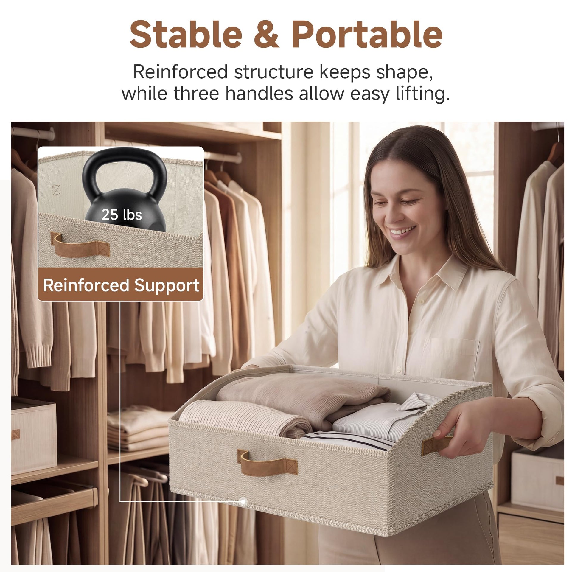 Closet Storage Bins Trapezoid (3 Count)