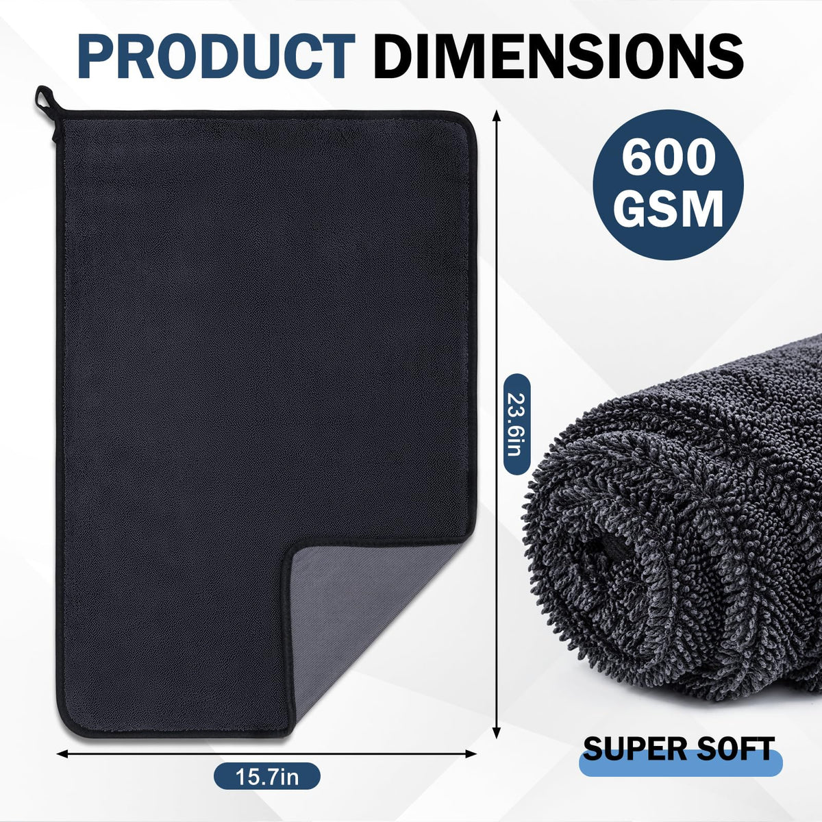 5 Pack Microfiber Car Drying Towels (200 Count)