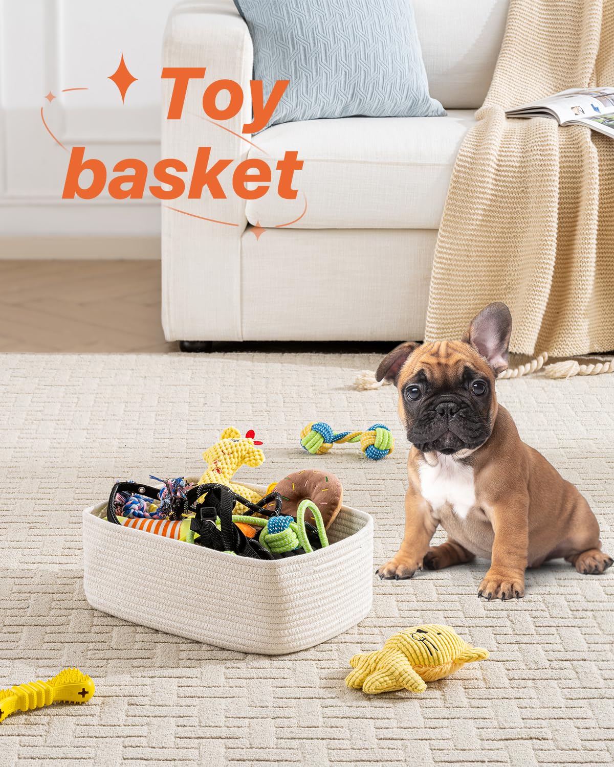 Small Woven Storage Basket for Organizing (3 Count)