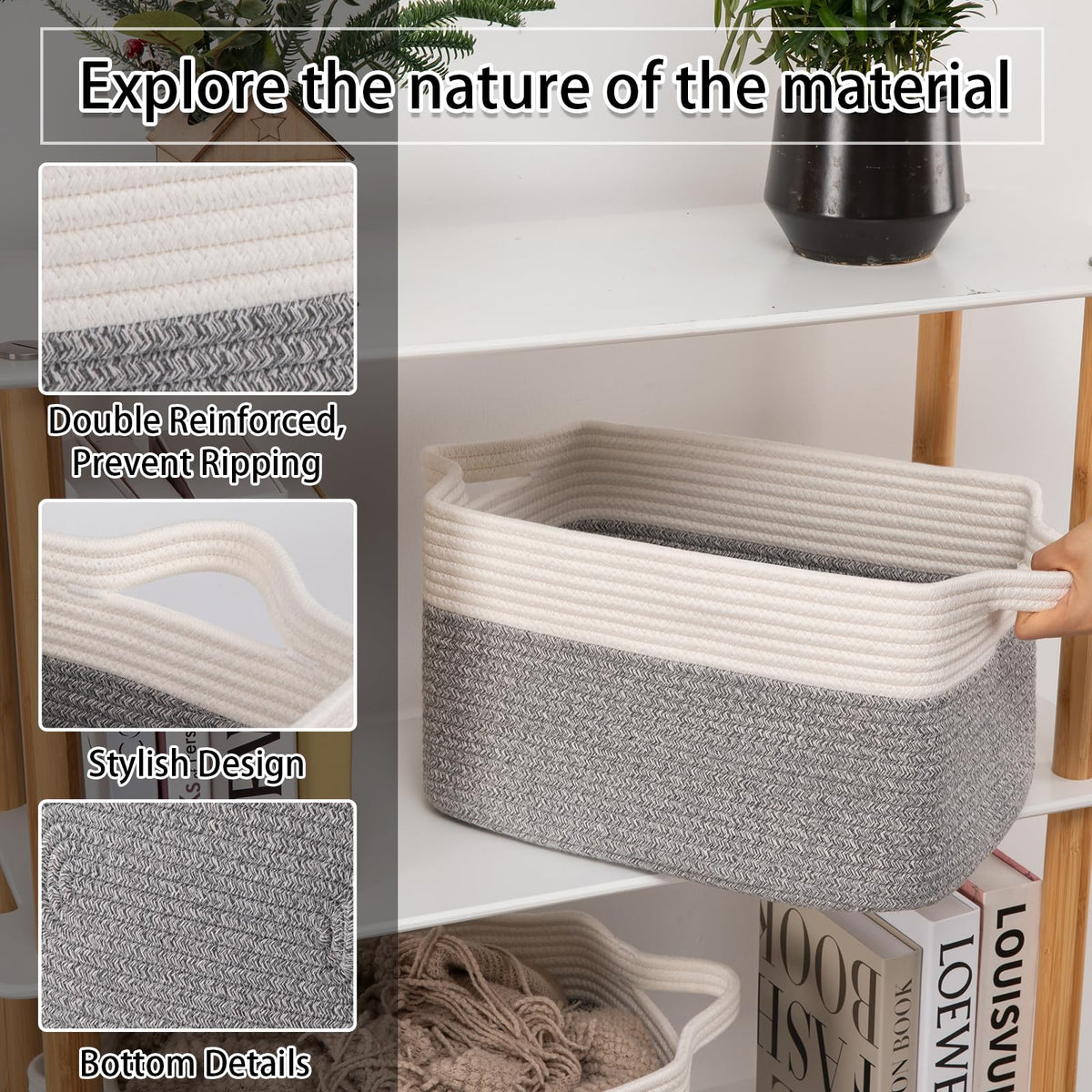 3 Pack Storage Basket for Organizing