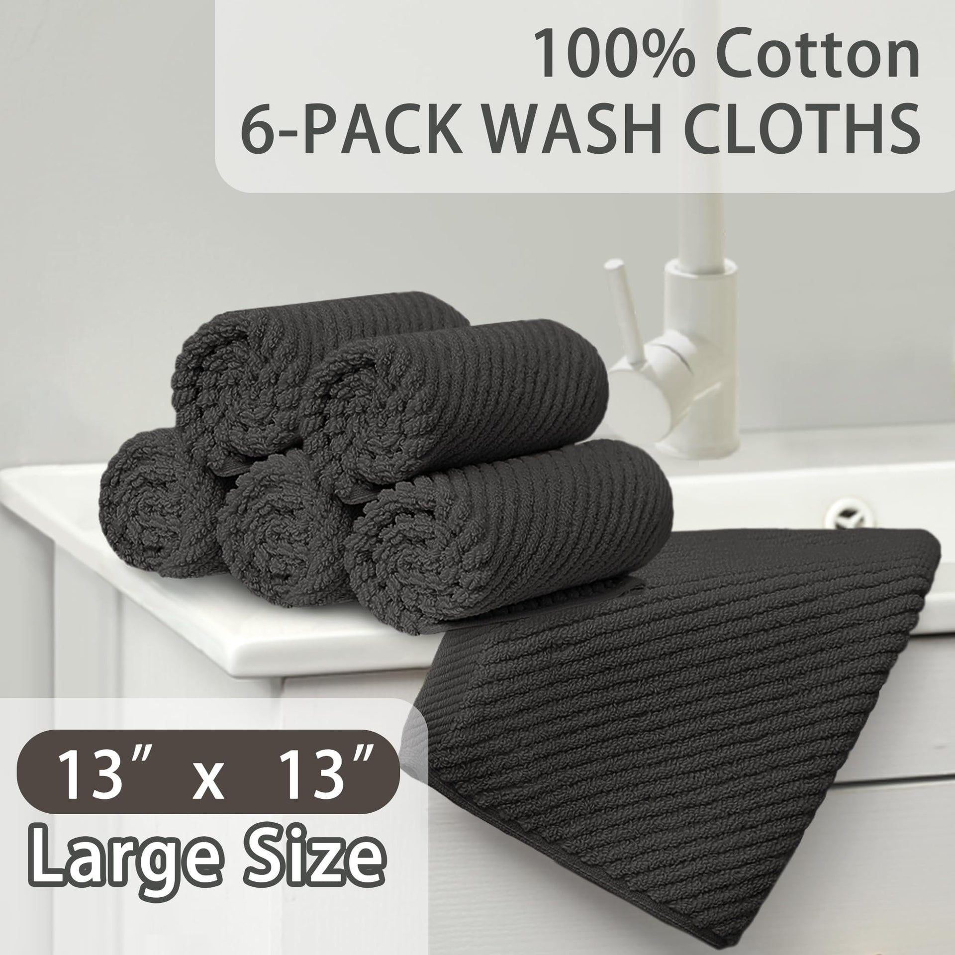 Washcloths 6PC (6 Count)
