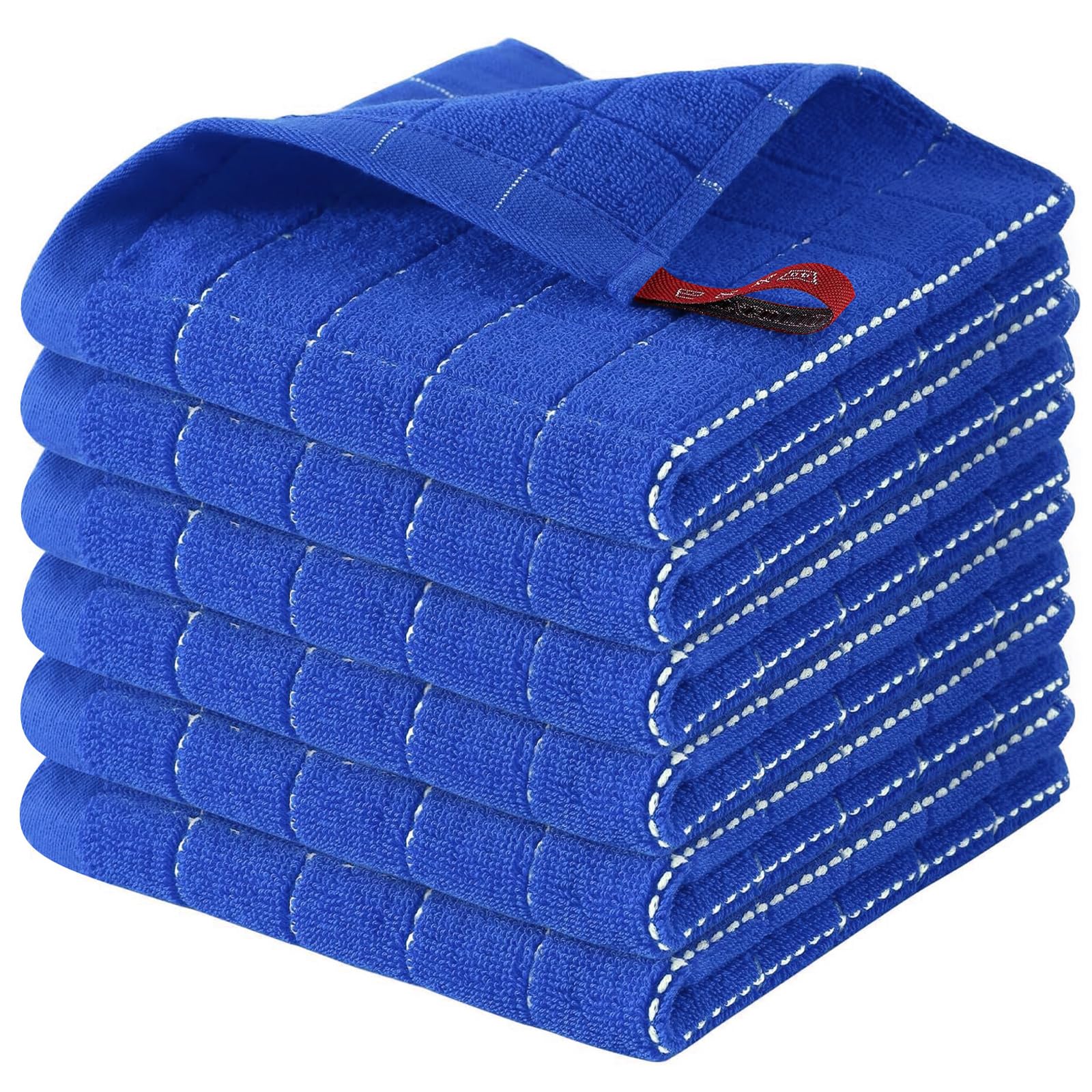 100% Cotton Terry Kitchen Dish Cloths (6 Count)