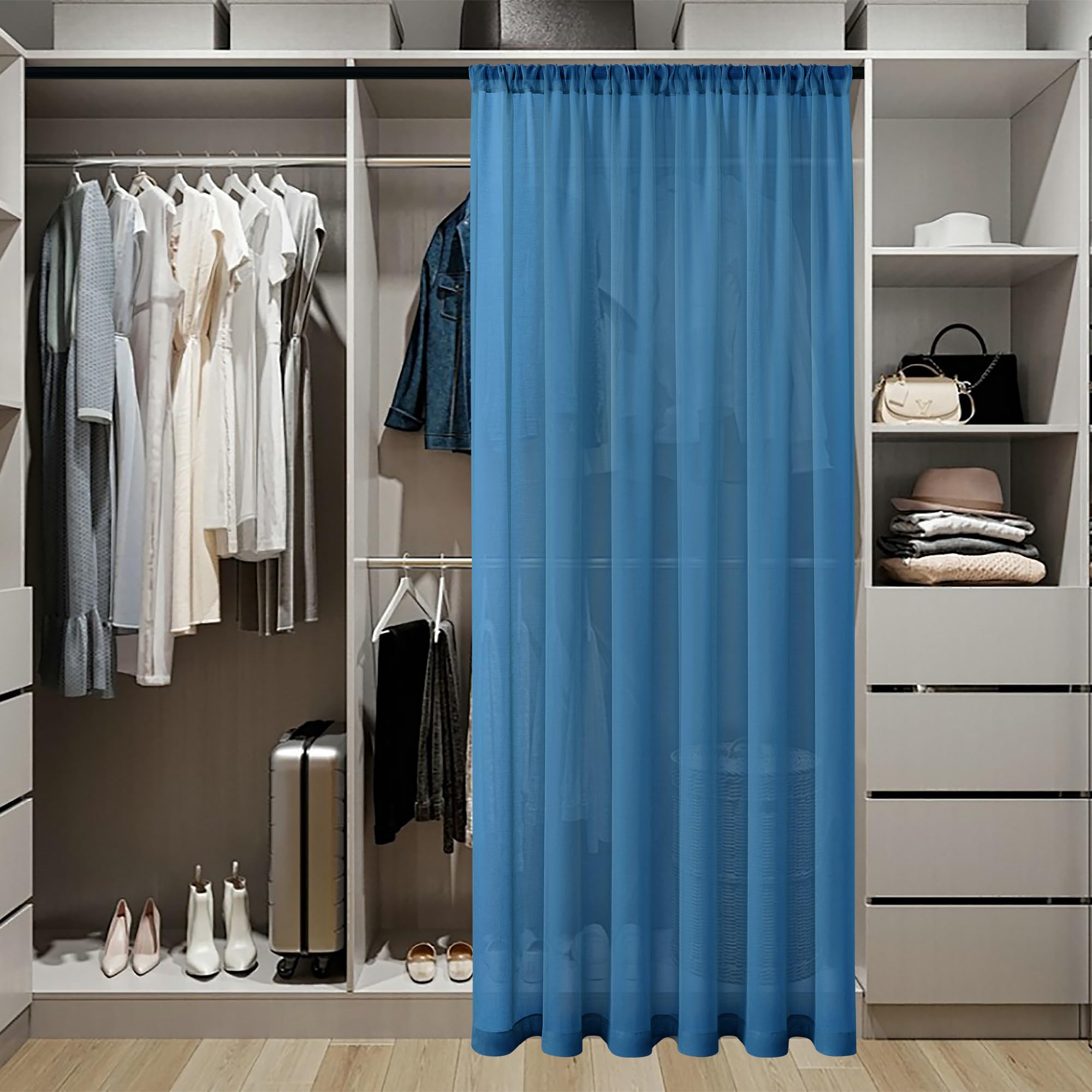 Sheer Door Curtains Closet Linen Textured Curtain Sheers Doorway Light Filtering Voile French Doors Rod Pocket Curtains Patio Glass Door