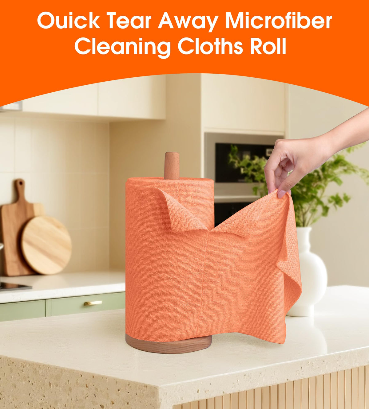 Microfiber Cleaning Cloth Roll (100 Count)