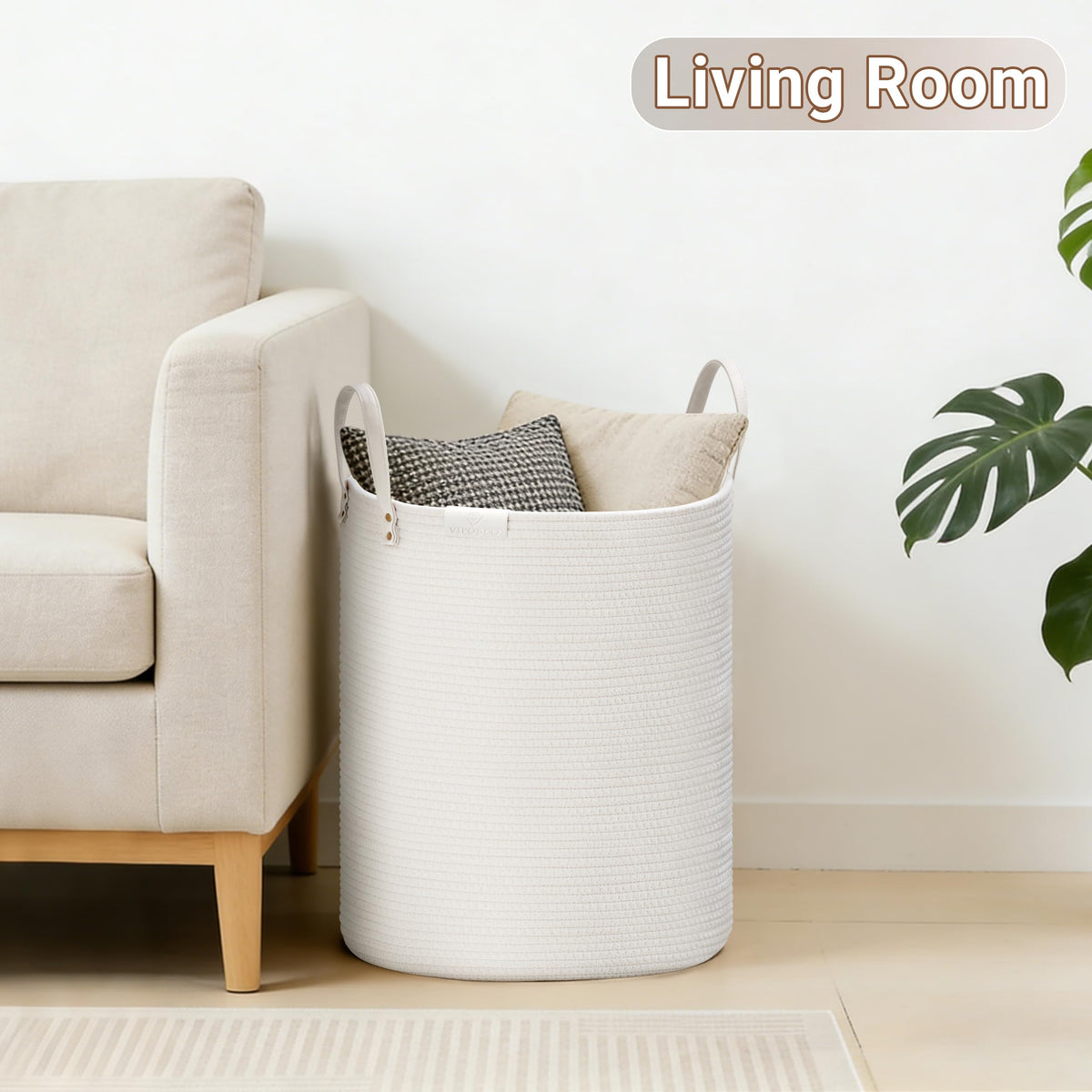 58L Tall Woven Rope Laundry Hamper (1961.2133 Fl Oz) - ModHome Supplies