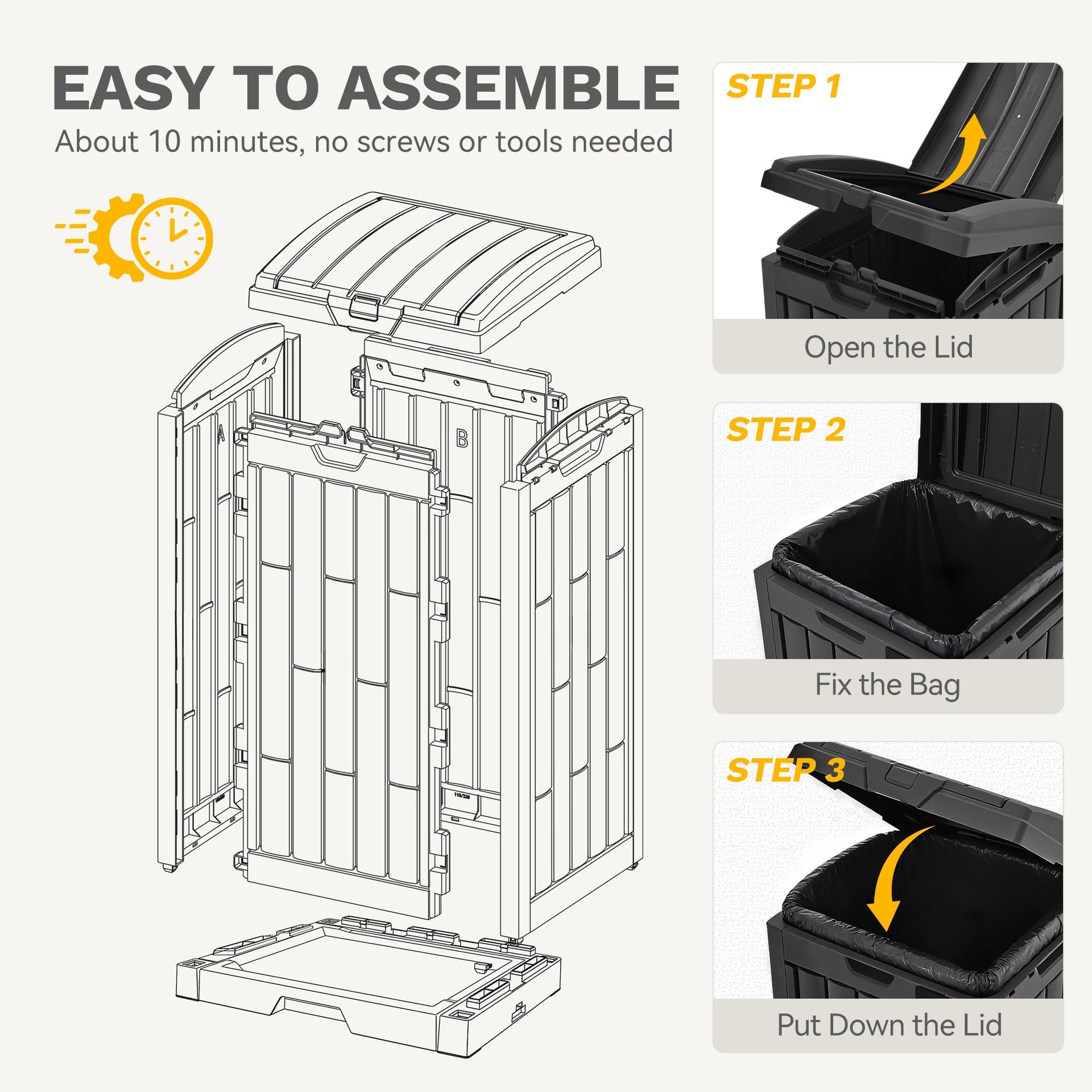 38 Gallon Outdoor Trash Can