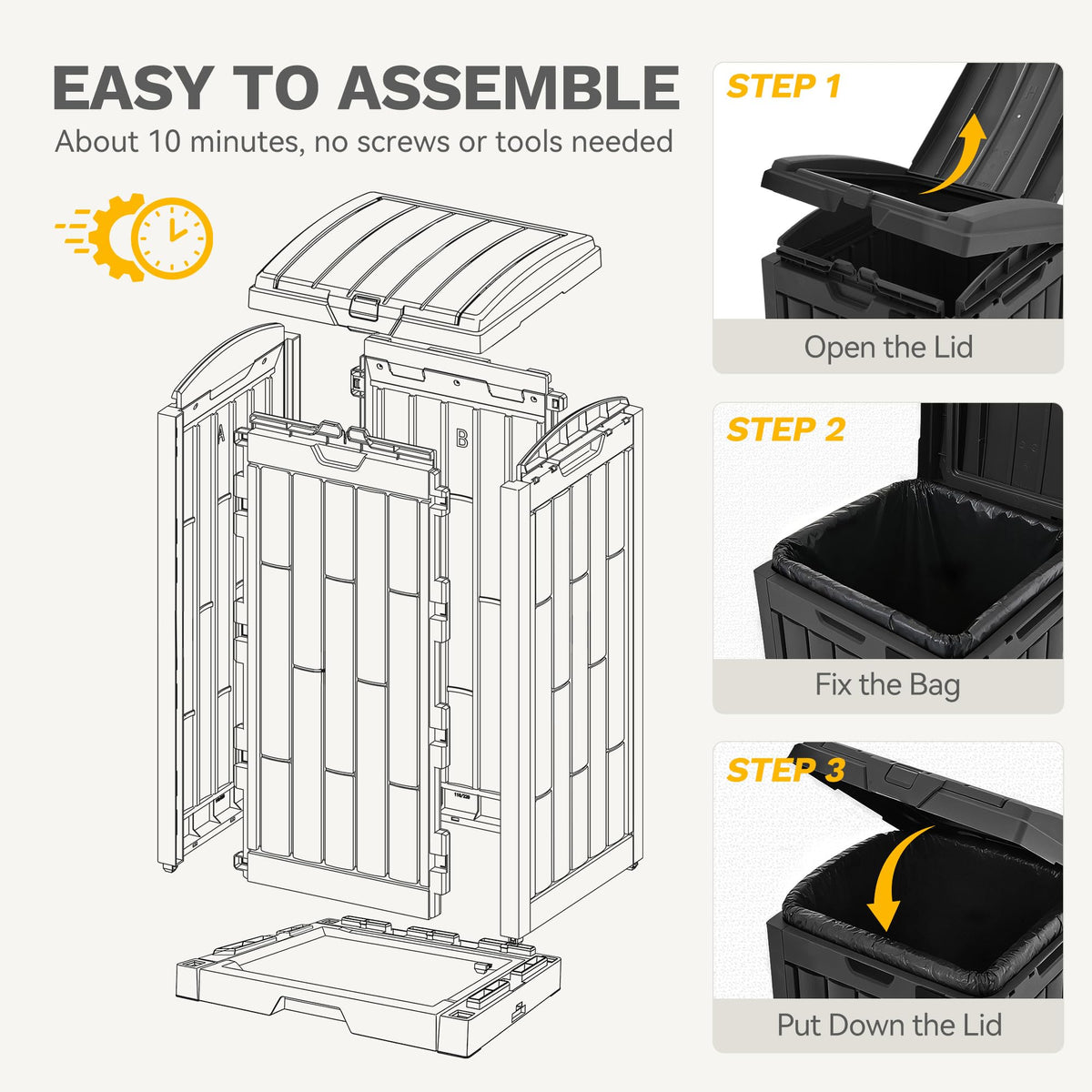 38 Gallon Outdoor Trash Can