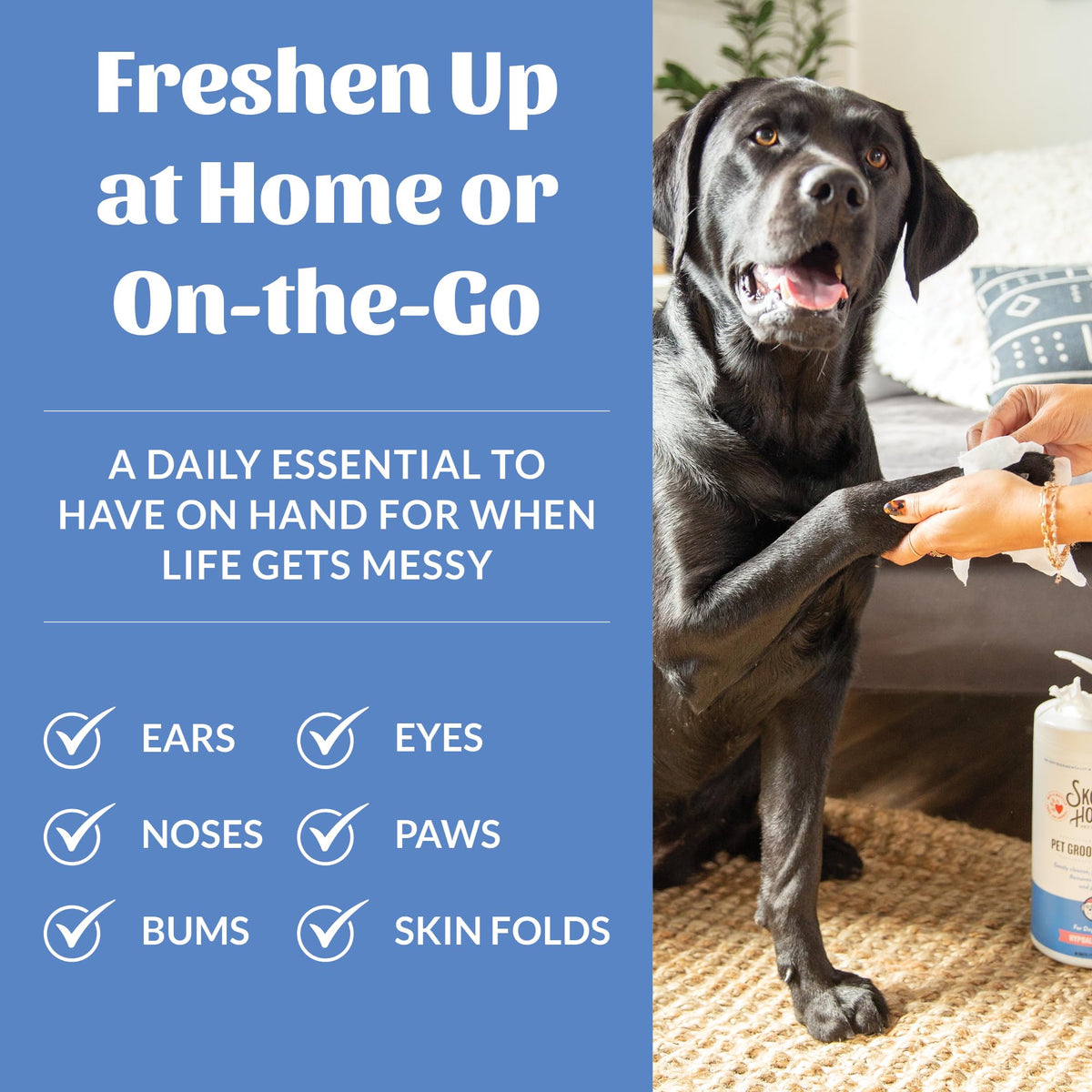 Pet Grooming Wipes for Dogs and Cats
