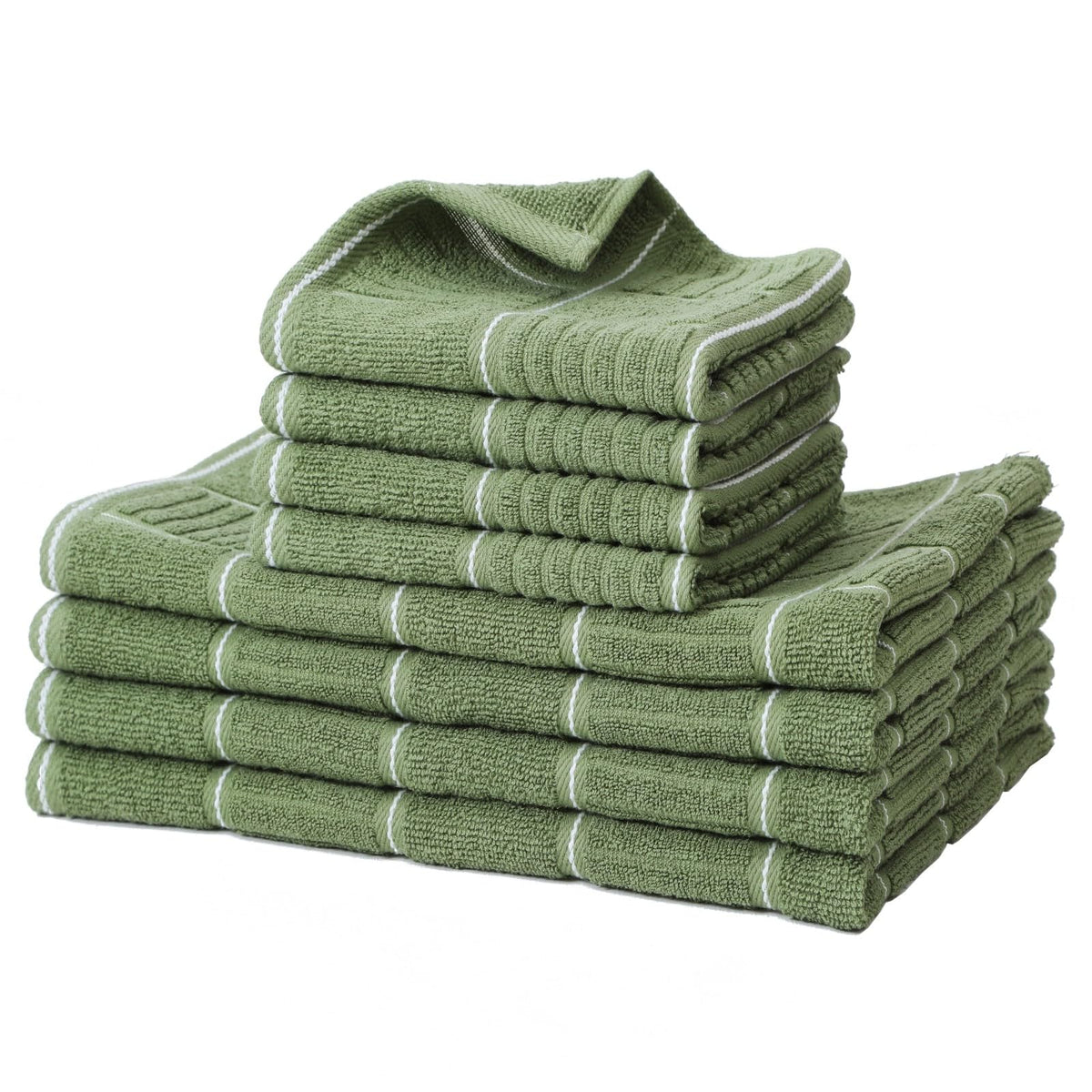 Kitchen Towels and Dishcloths Set (8 Count)