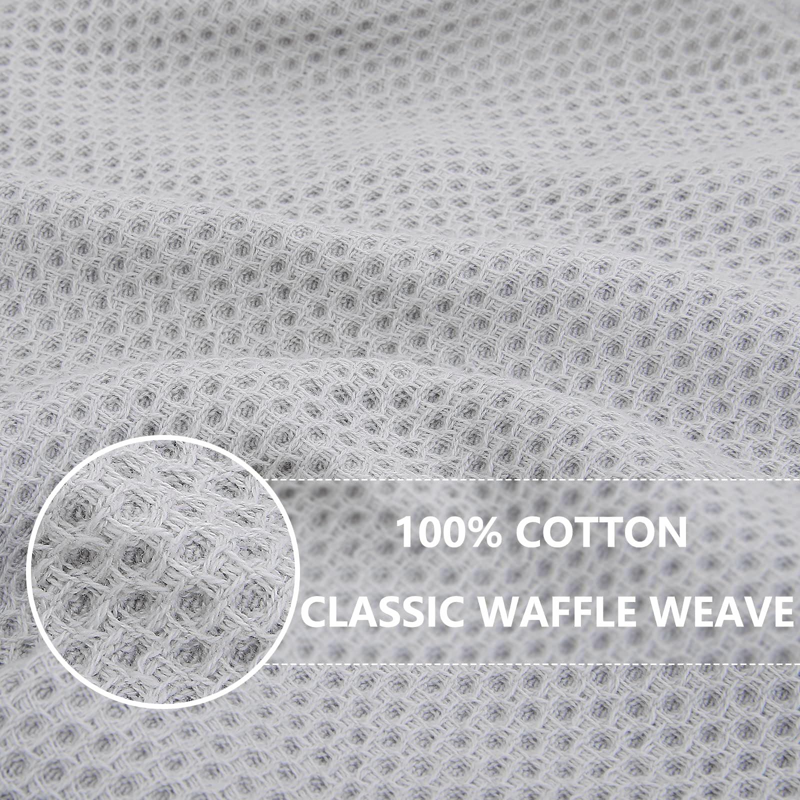 100% Cotton Oversized Waffle Weave Kitchen Towels 4 (4 Count)