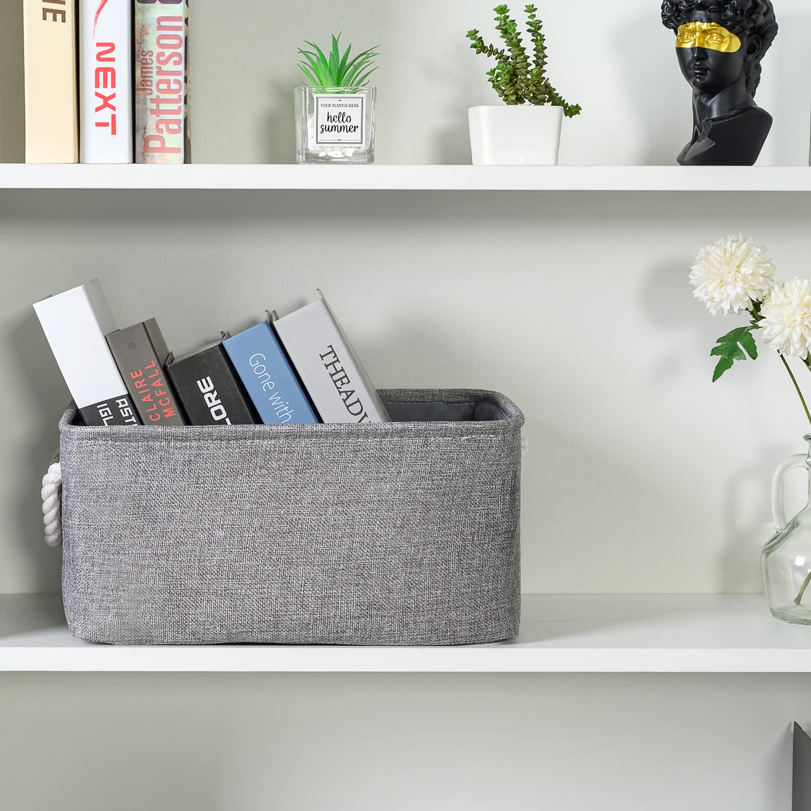 Storage Bins Medium 3 Pack Storage Baskets for Organizing Shelves (3 Count)