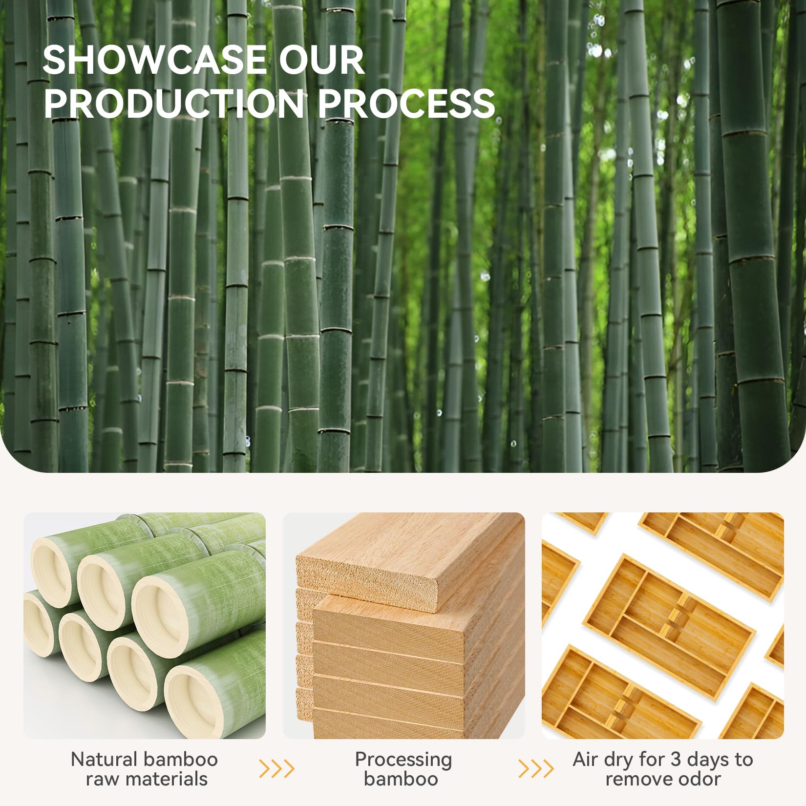 Bamboo Silverware Organizer
