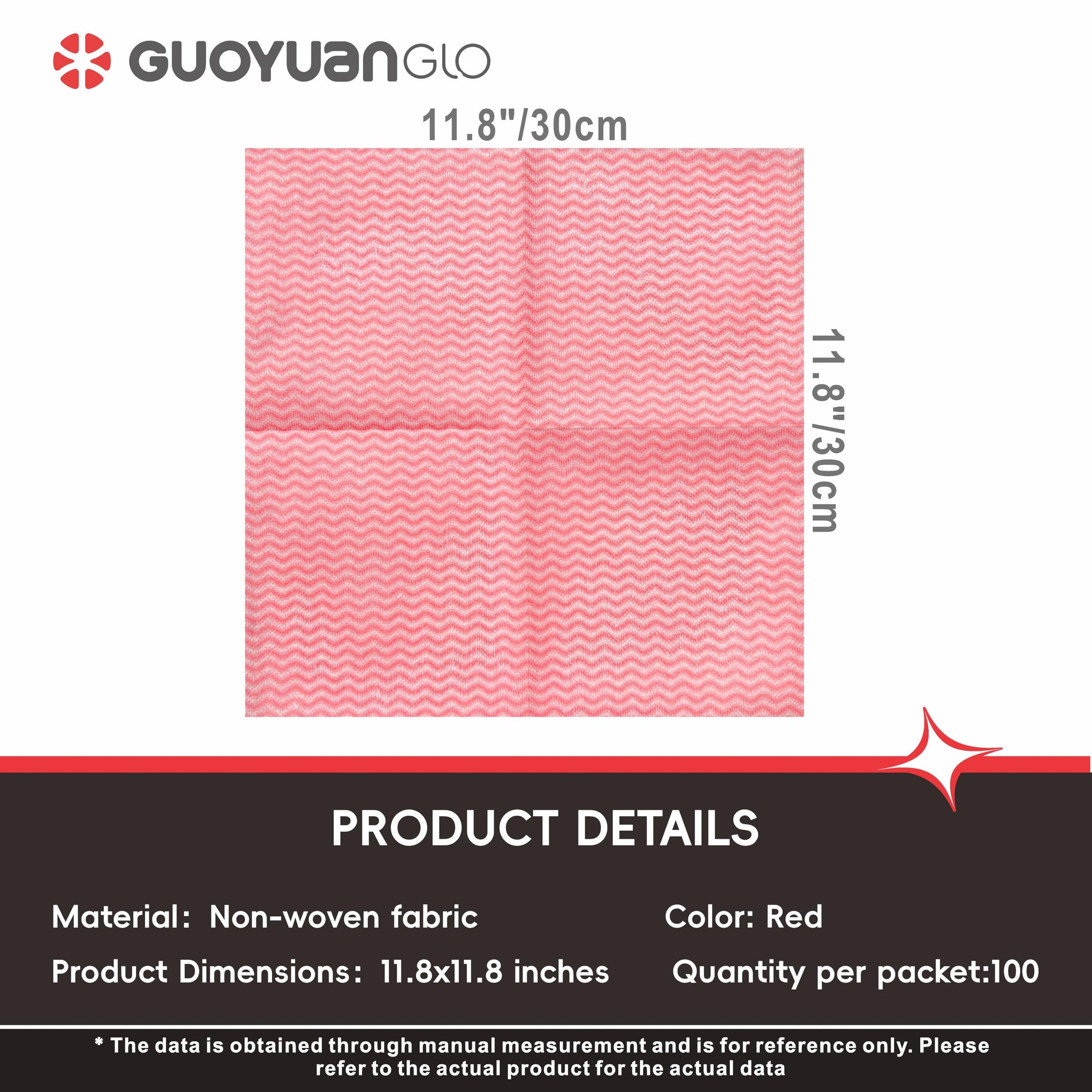 Disposable Cleaning Cloths Reusable Dsih Cloths for Kitchen Disposable Dish Rag Dry Fast 11.8x11.8 inch Pack of 100 (100 Count)