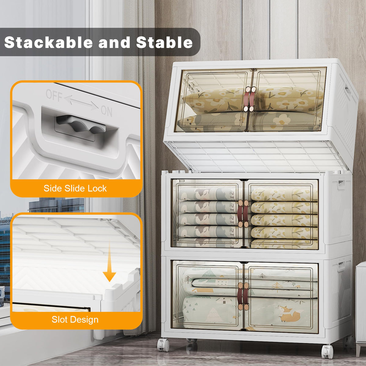 Stackable Storage Bins (3 Count)
