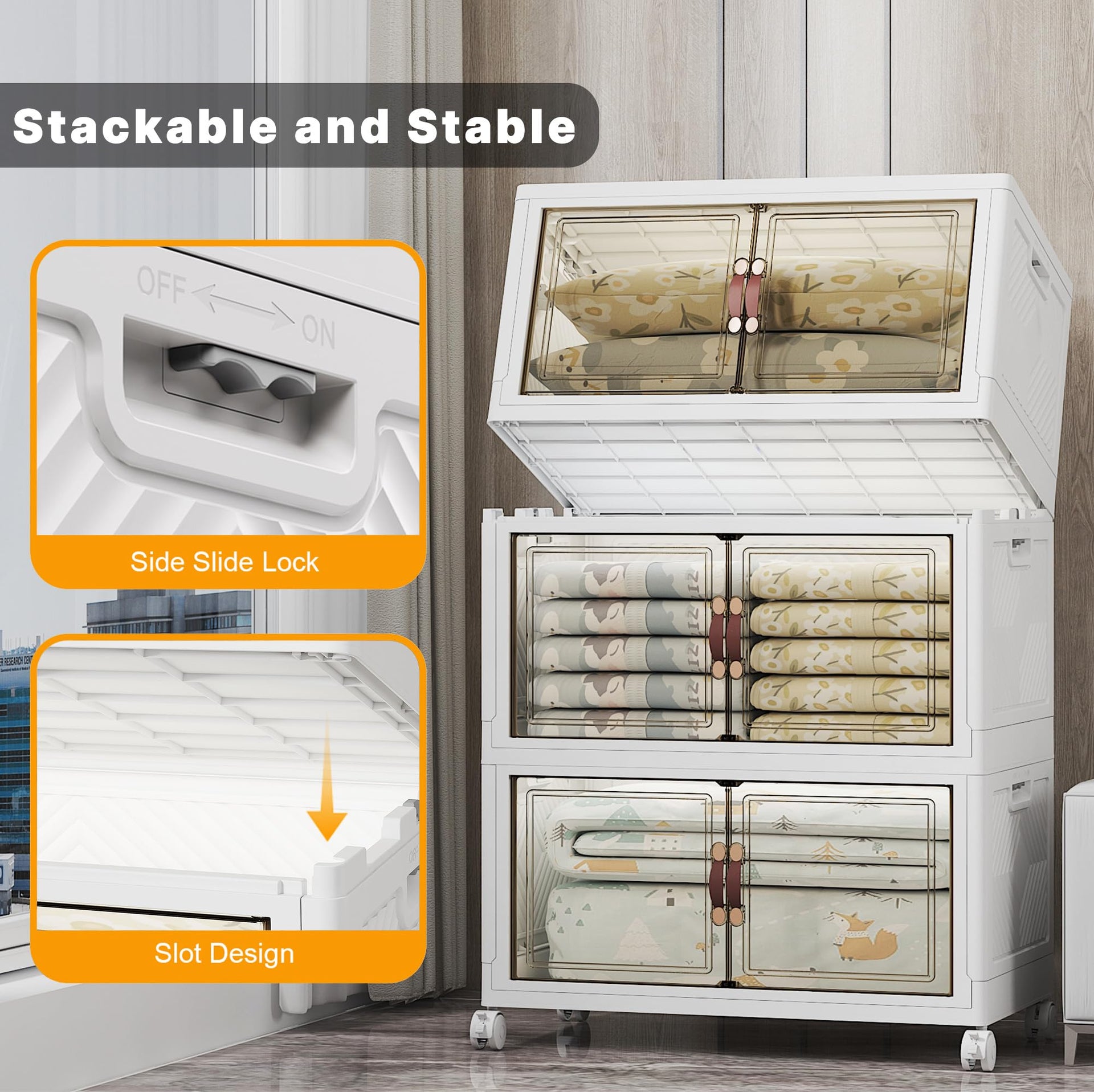 Stackable Storage Bins (6 Count)