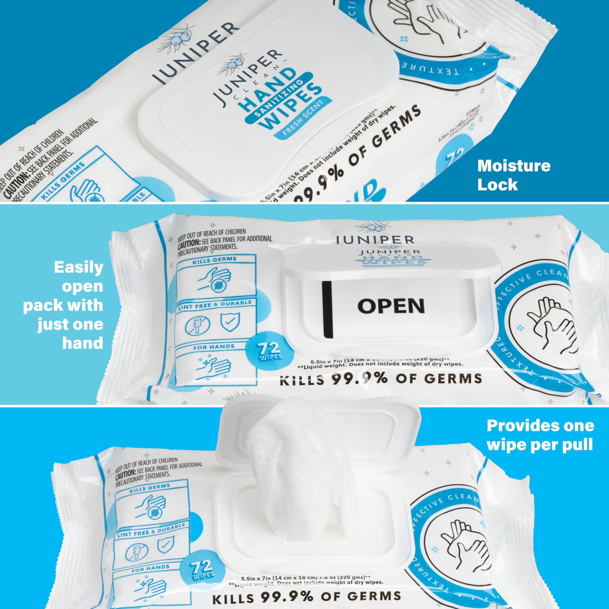 3 Pack Hand Sanitizing Wipes (216 Count)